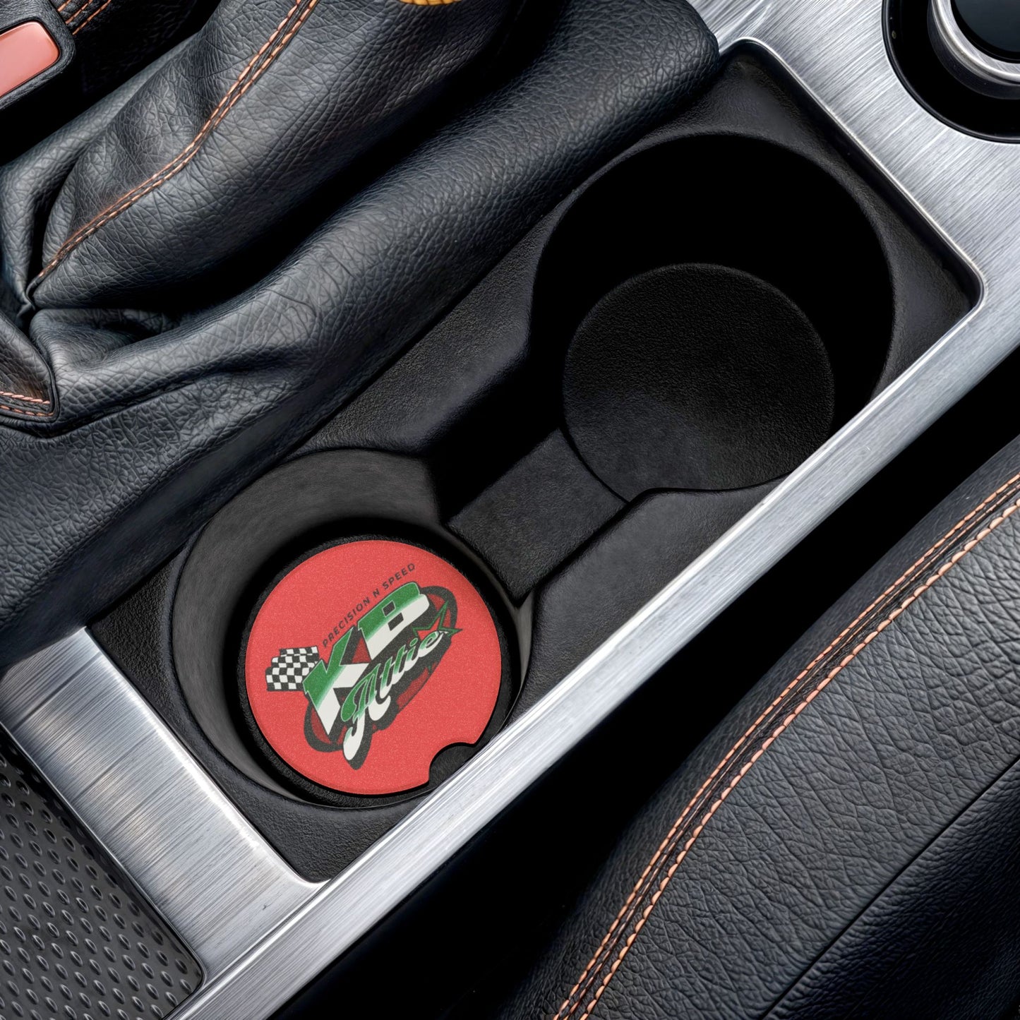 KB Attire Soapstone Car Coaster (Red)