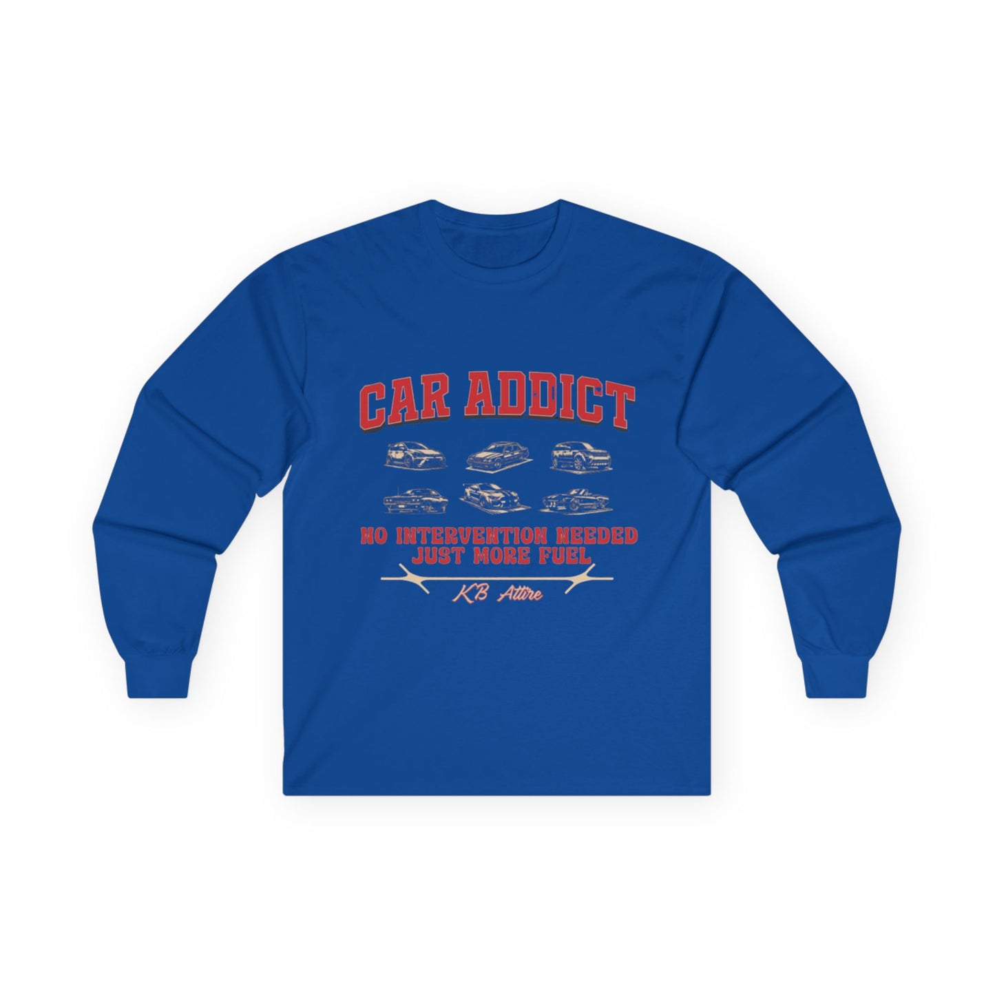 'Car Addict' Long Sleeve Tee