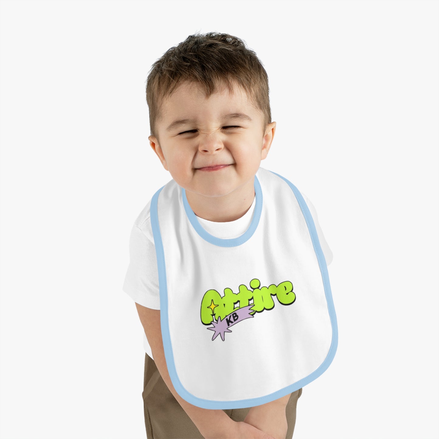 KB Attire Baby Bib with Fun Cartoon Design