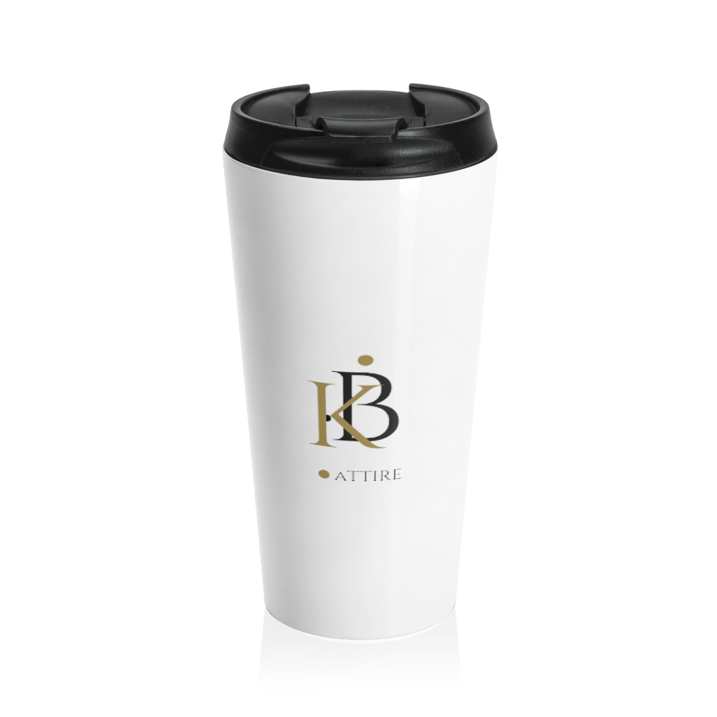 Custom KB Attire Single Logo Stainless Steel Travel Mug