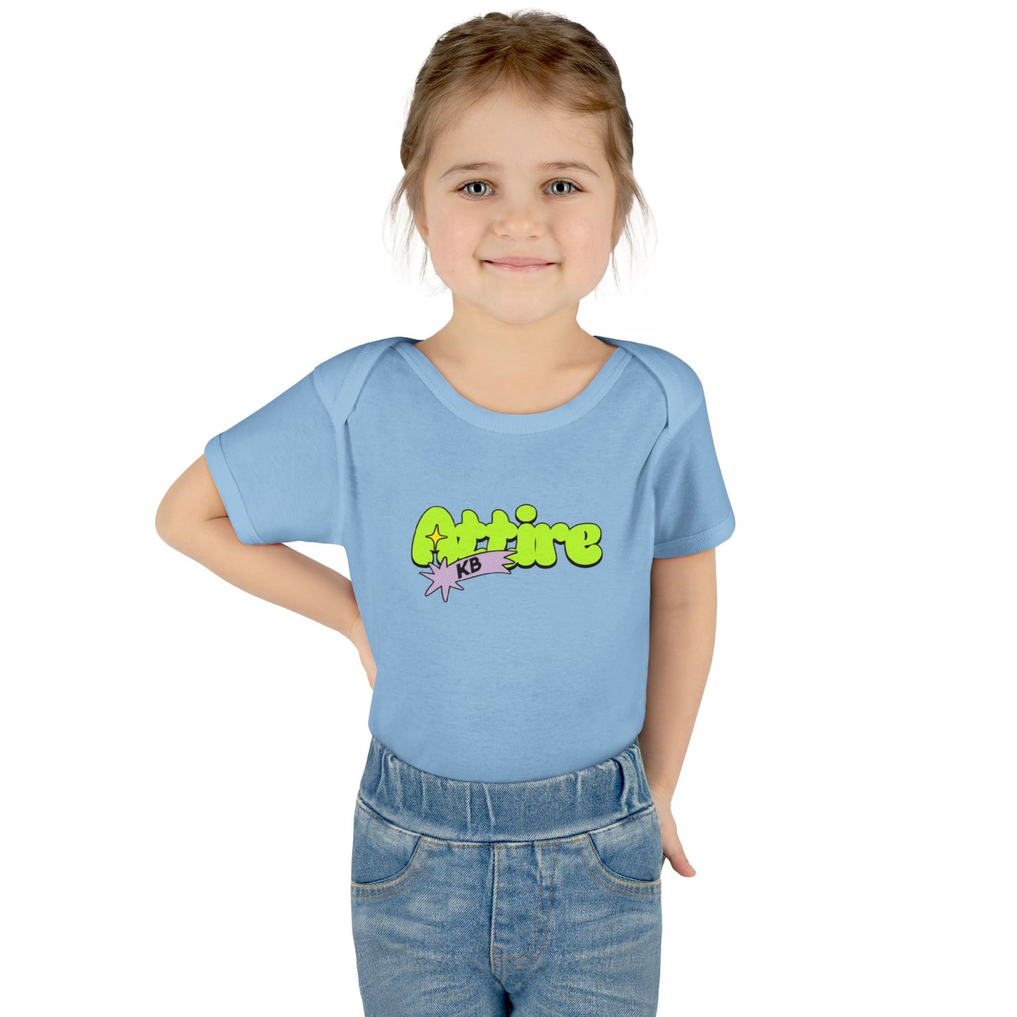KB Attire Infant Bodysuit with "Cartoon" Logo