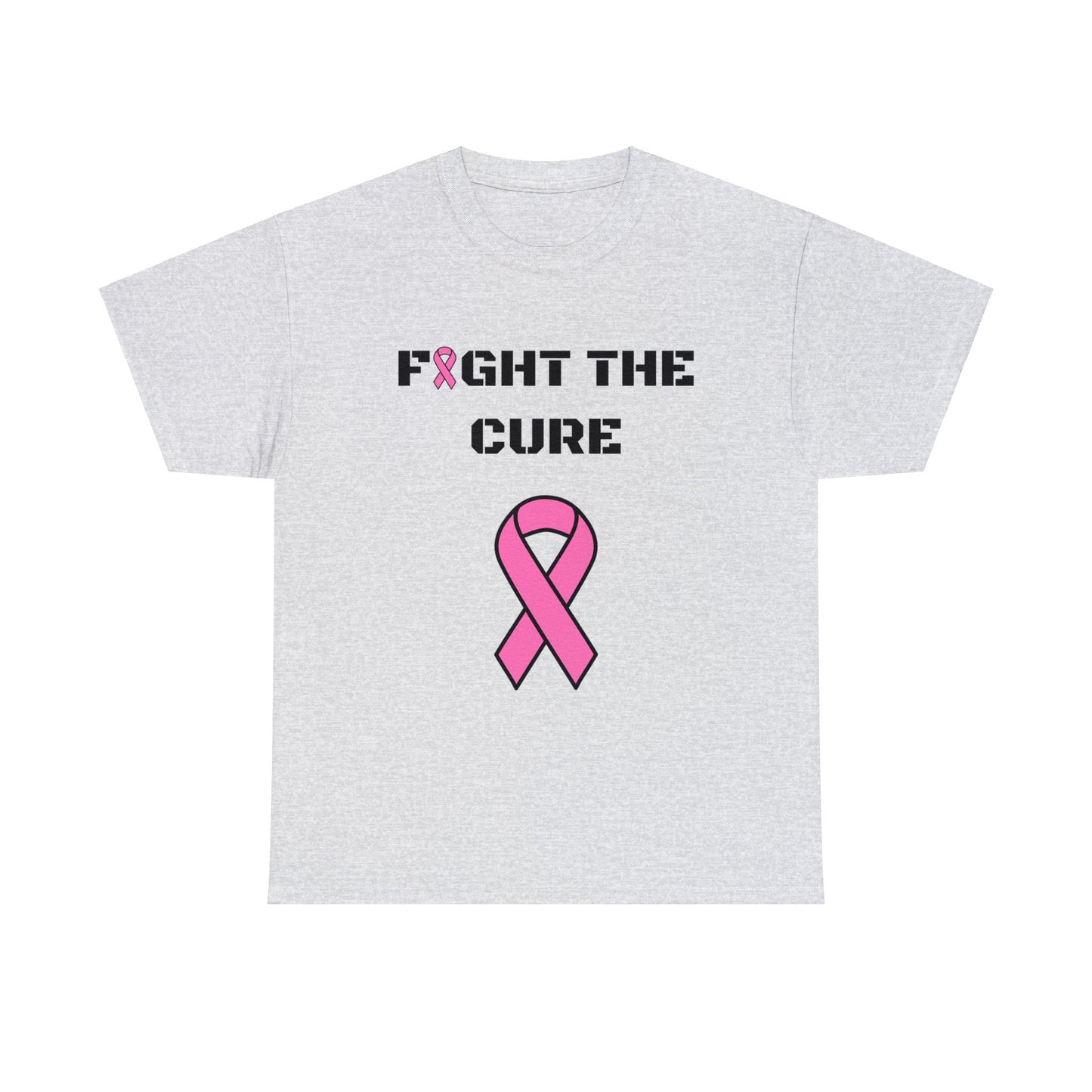 Custom KB Grey "Fight the Cure" Short Sleeve Unisex Heavy Cotton Tee
