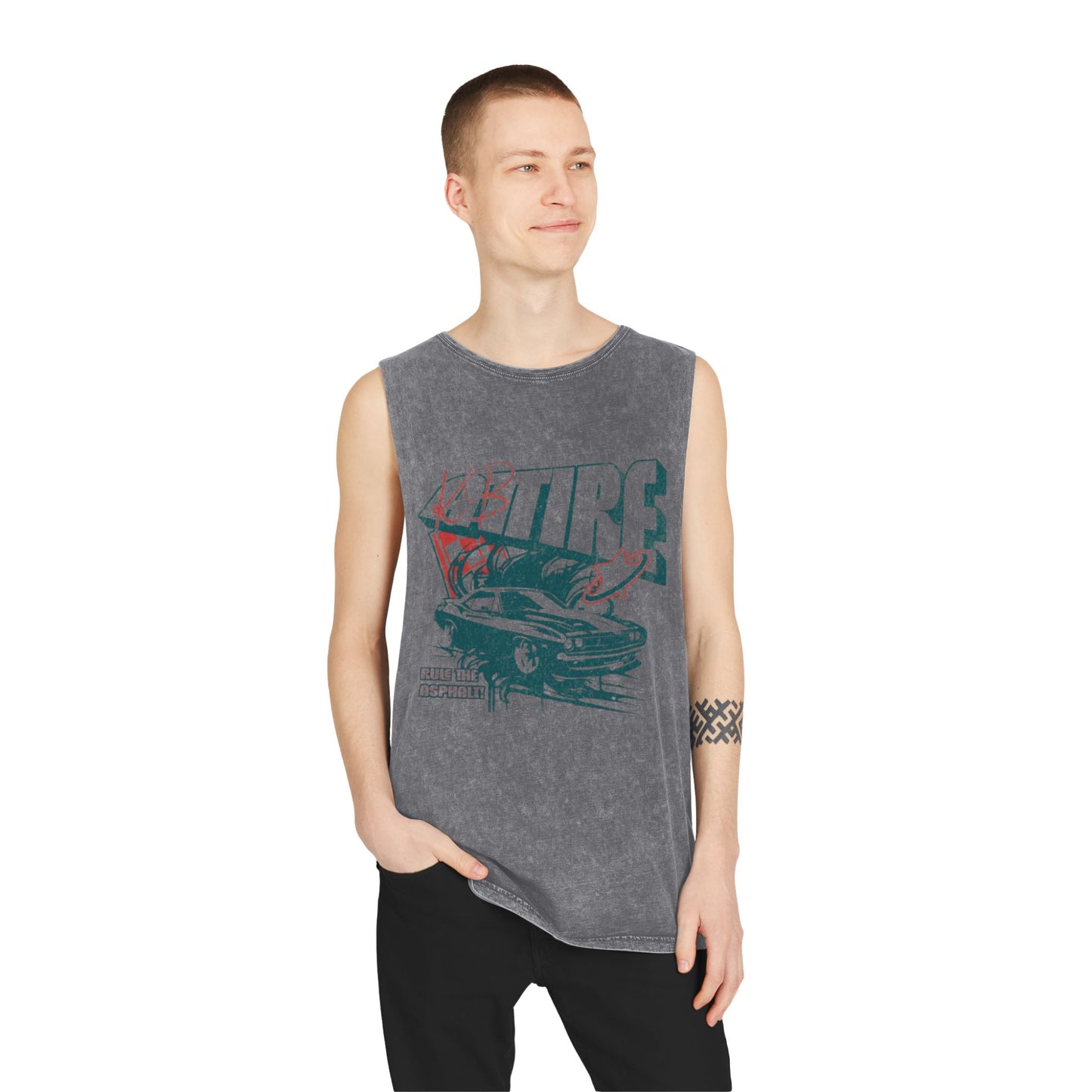 'Hot Ride' Stonewash Tank Top