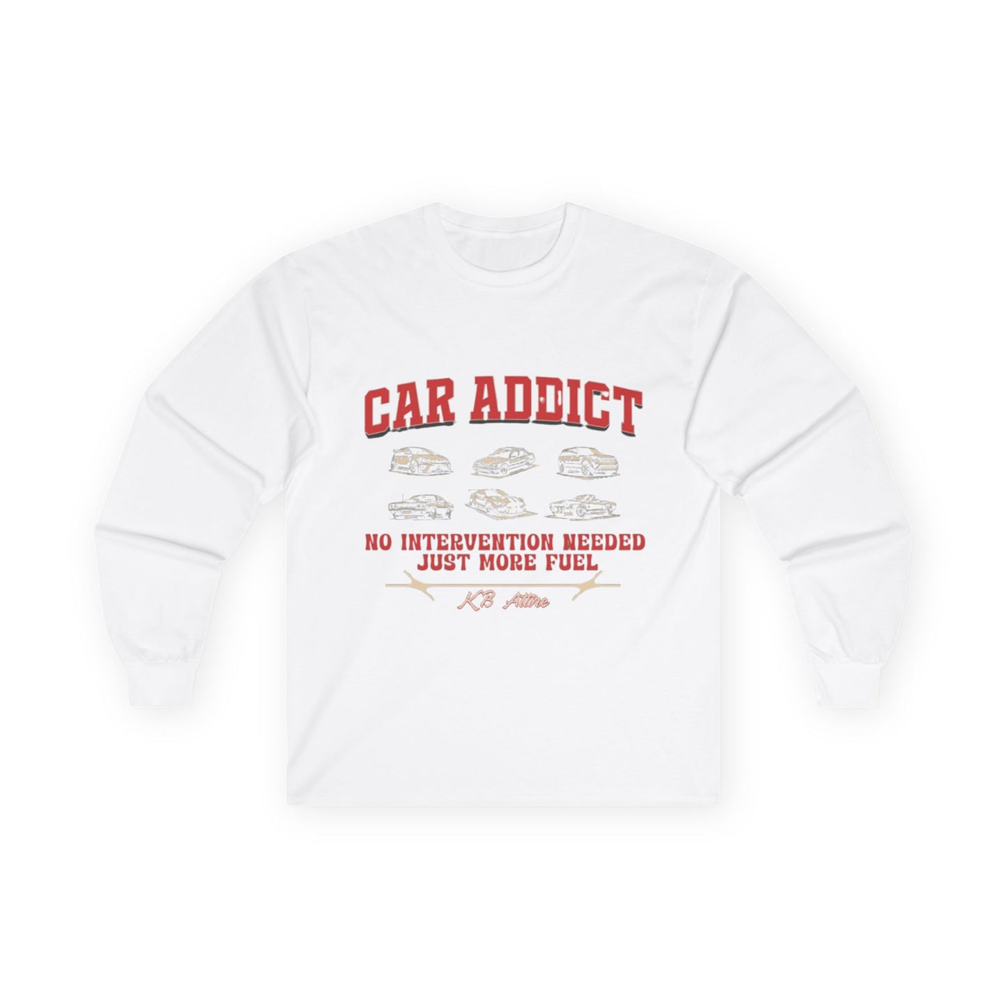 'Car Addict' Long Sleeve Tee