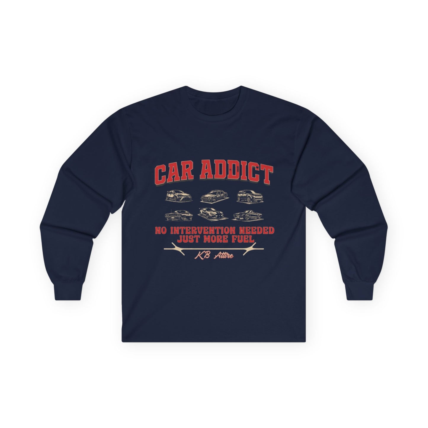 'Car Addict' Long Sleeve Tee