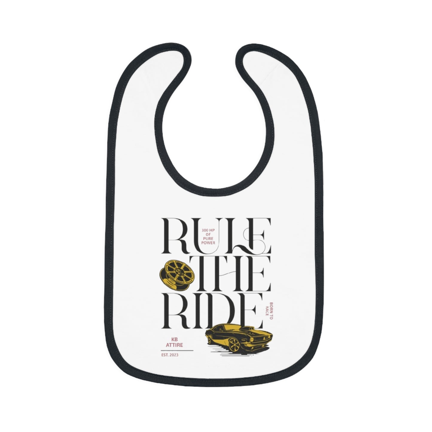 Rule The Ride Car Design Baby Bib