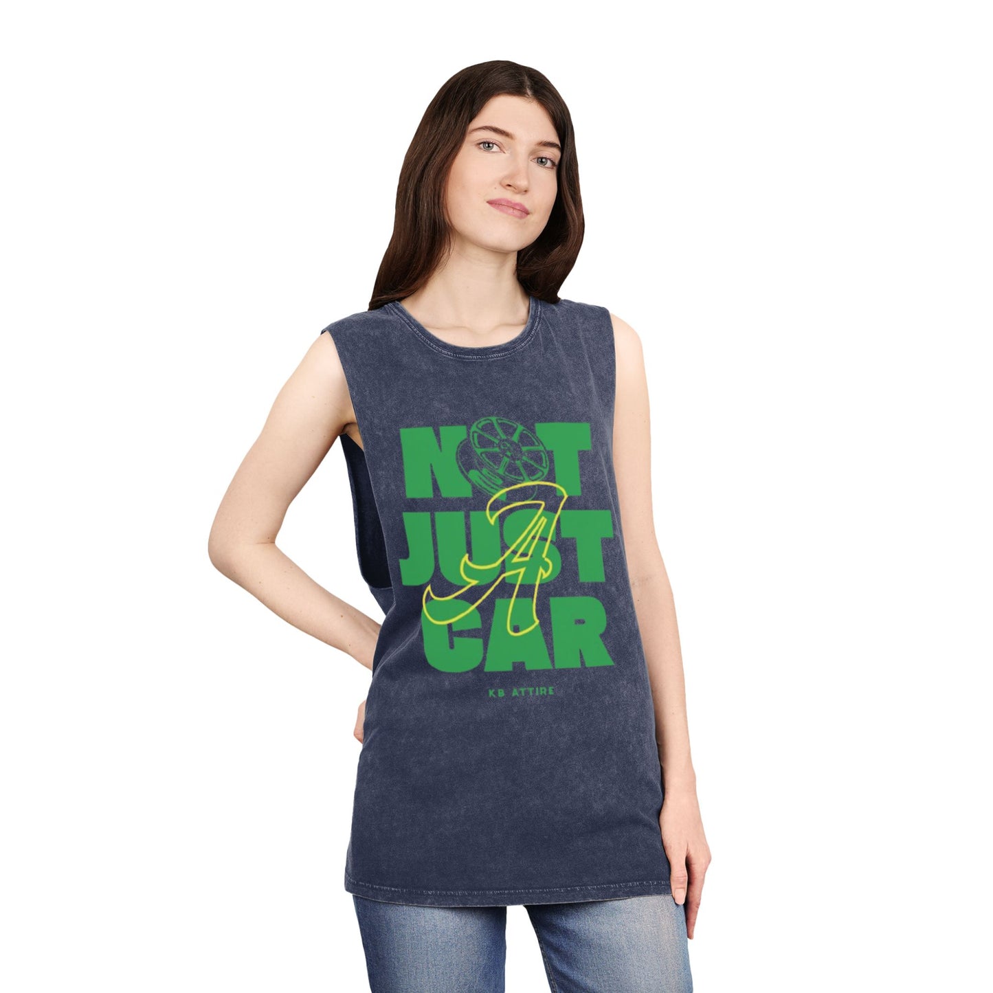 Unisex Stonewash 'Not Just A Car' Tank Top