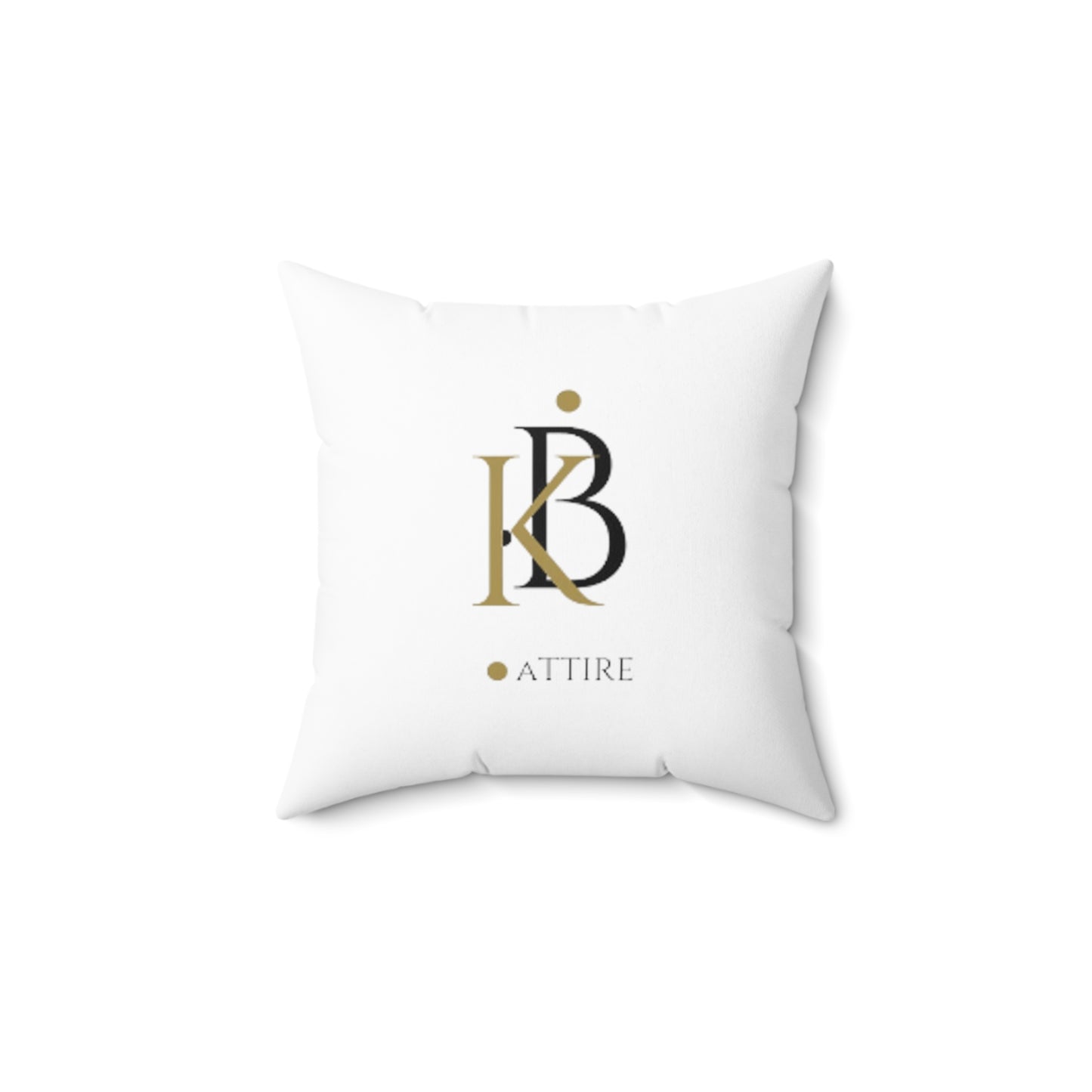 Custom KB Attire Single Logo Spun Polyester Square Pillow