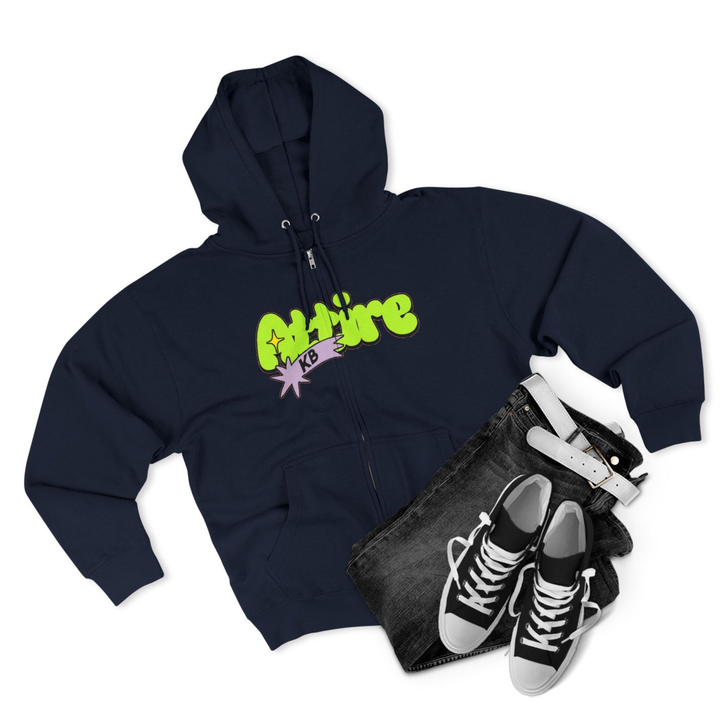 KB Attire Cartoon Unisex Zip Hoodie