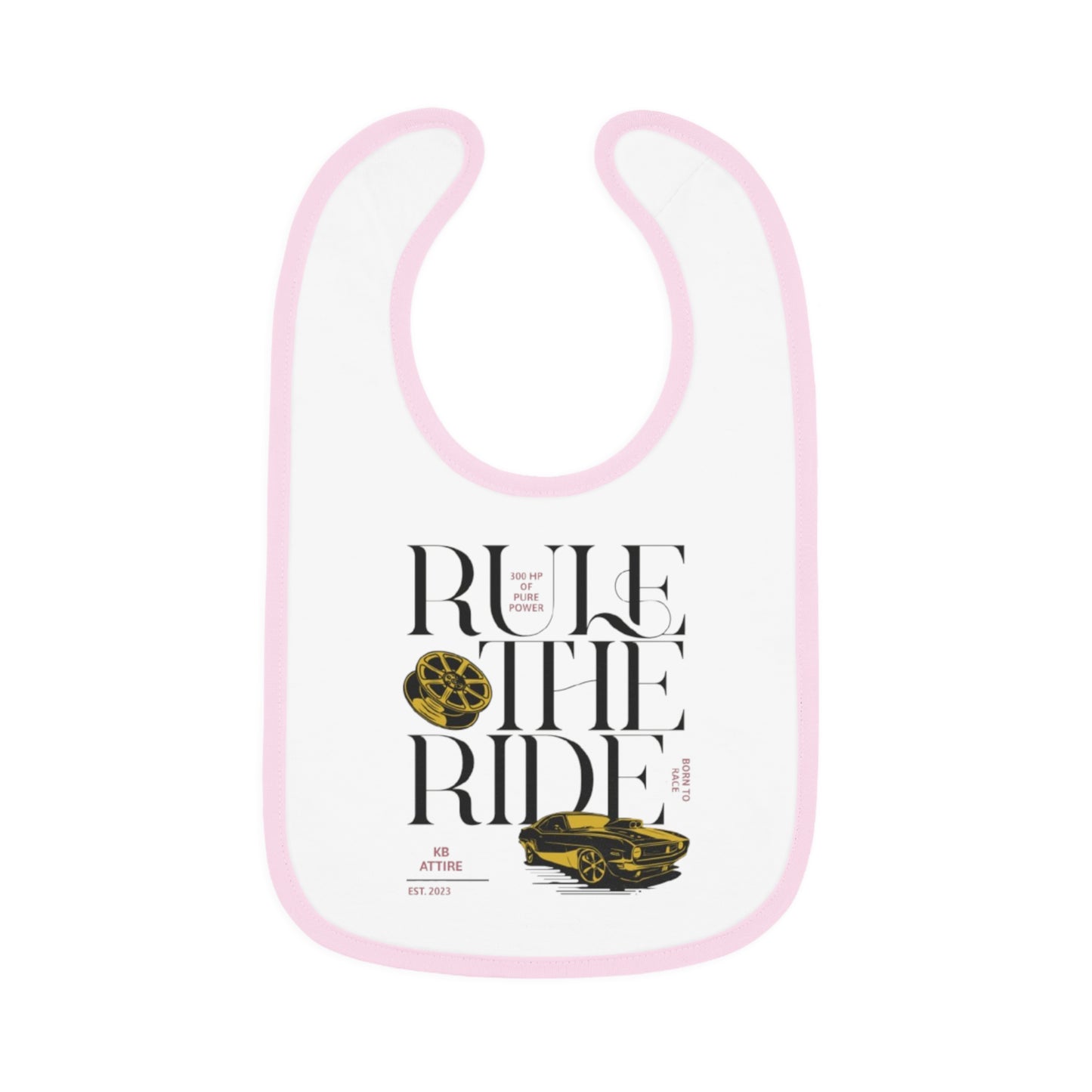 Rule The Ride Car Design Baby Bib
