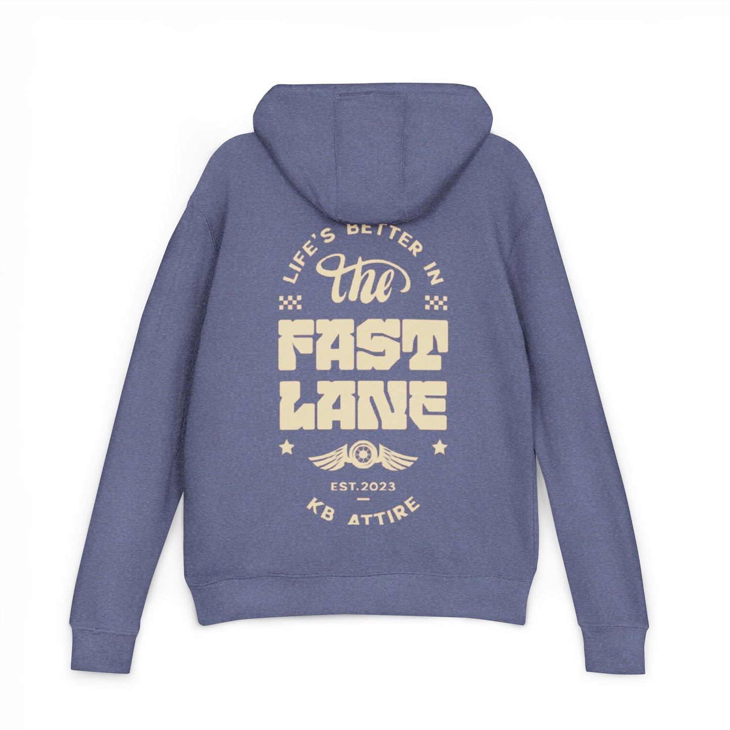KB Attire French Terry Fast Lane Vintage Hoodie
