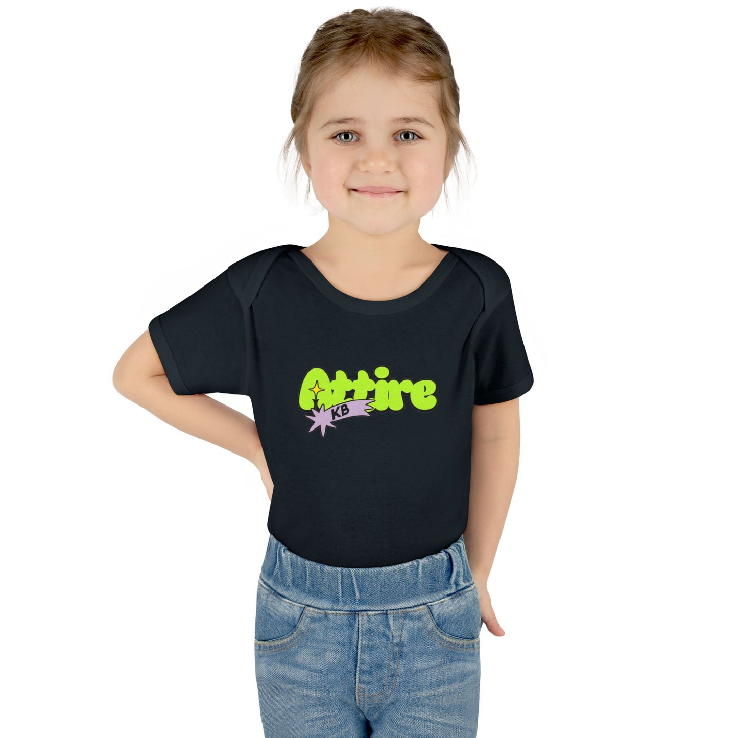 KB Attire Infant Bodysuit with "Cartoon" Logo