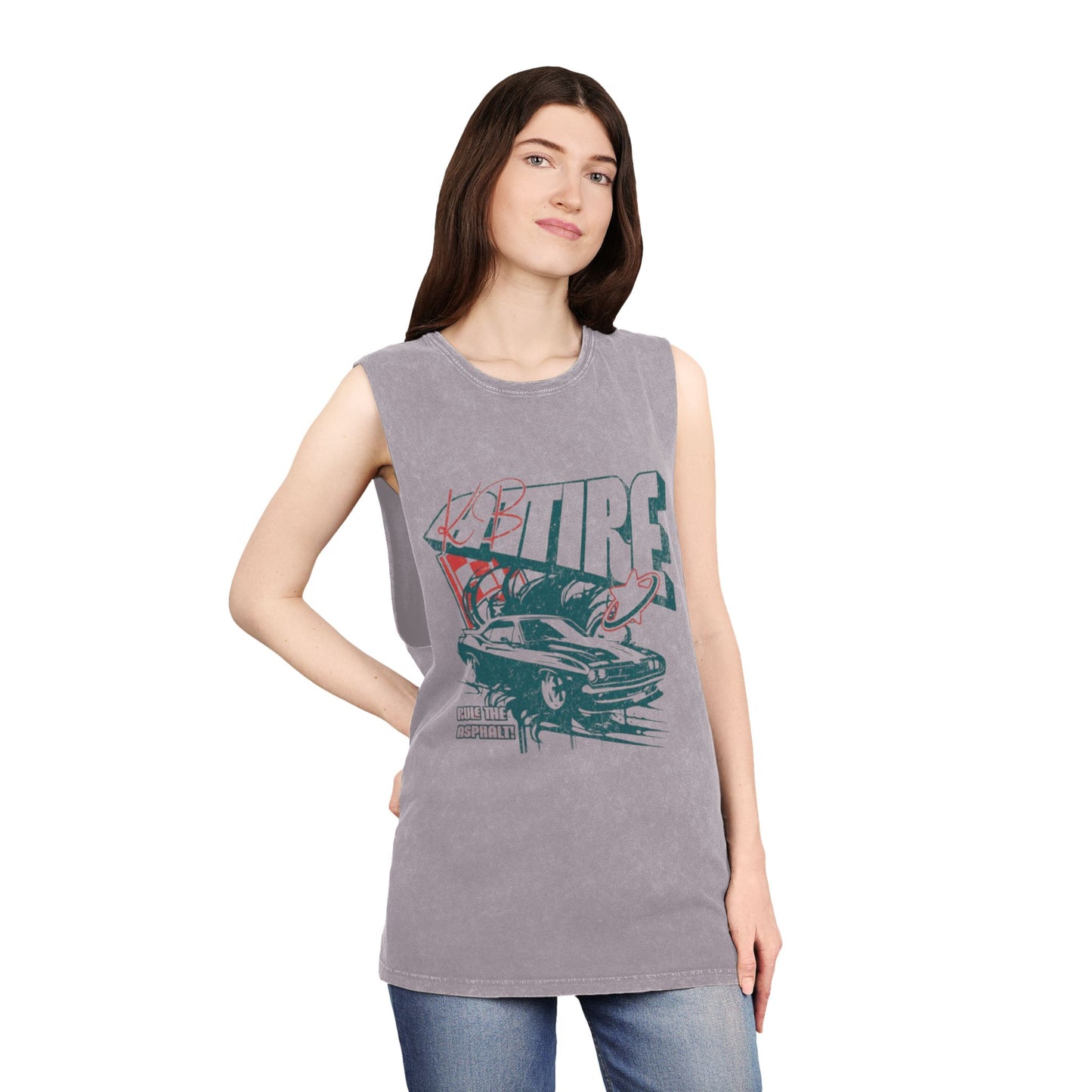 'Hot Ride' Stonewash Tank Top