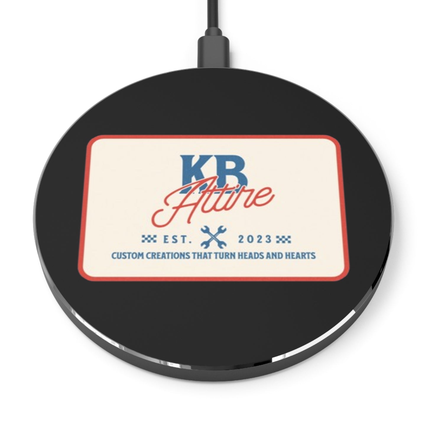 KB Attire "The Patch" Logo Wireless Charger (Black)