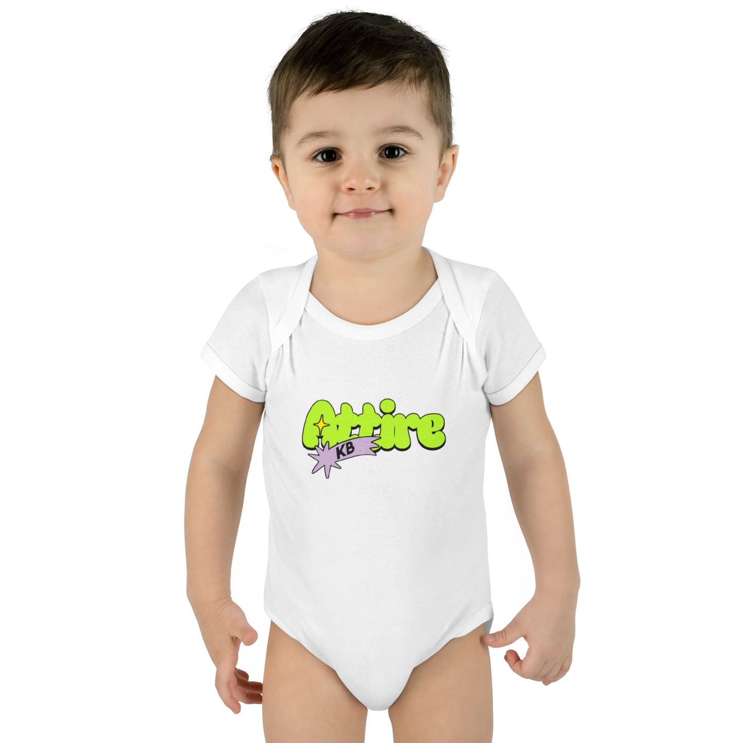 KB Attire Infant Bodysuit with "Cartoon" Logo