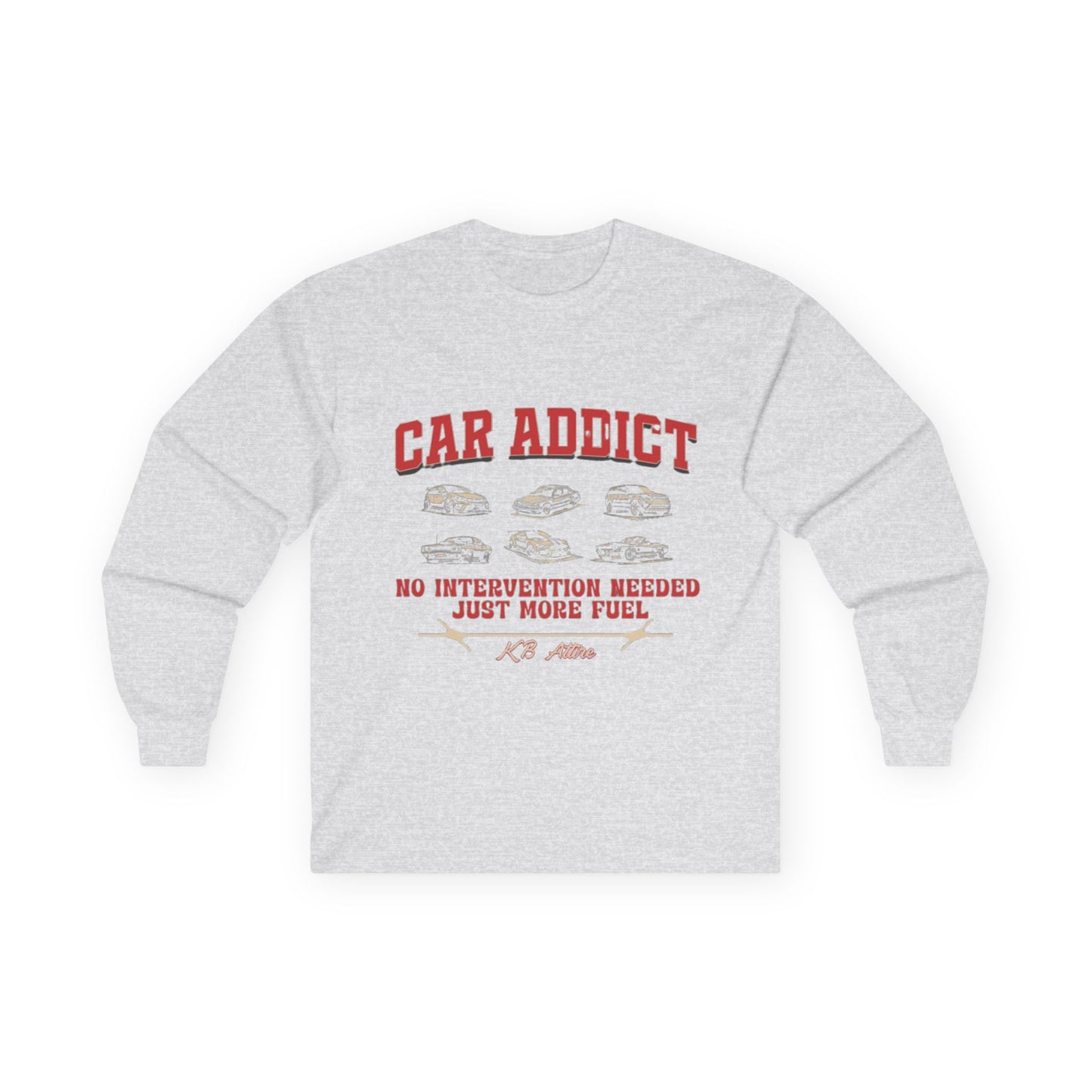 'Car Addict' Long Sleeve Tee