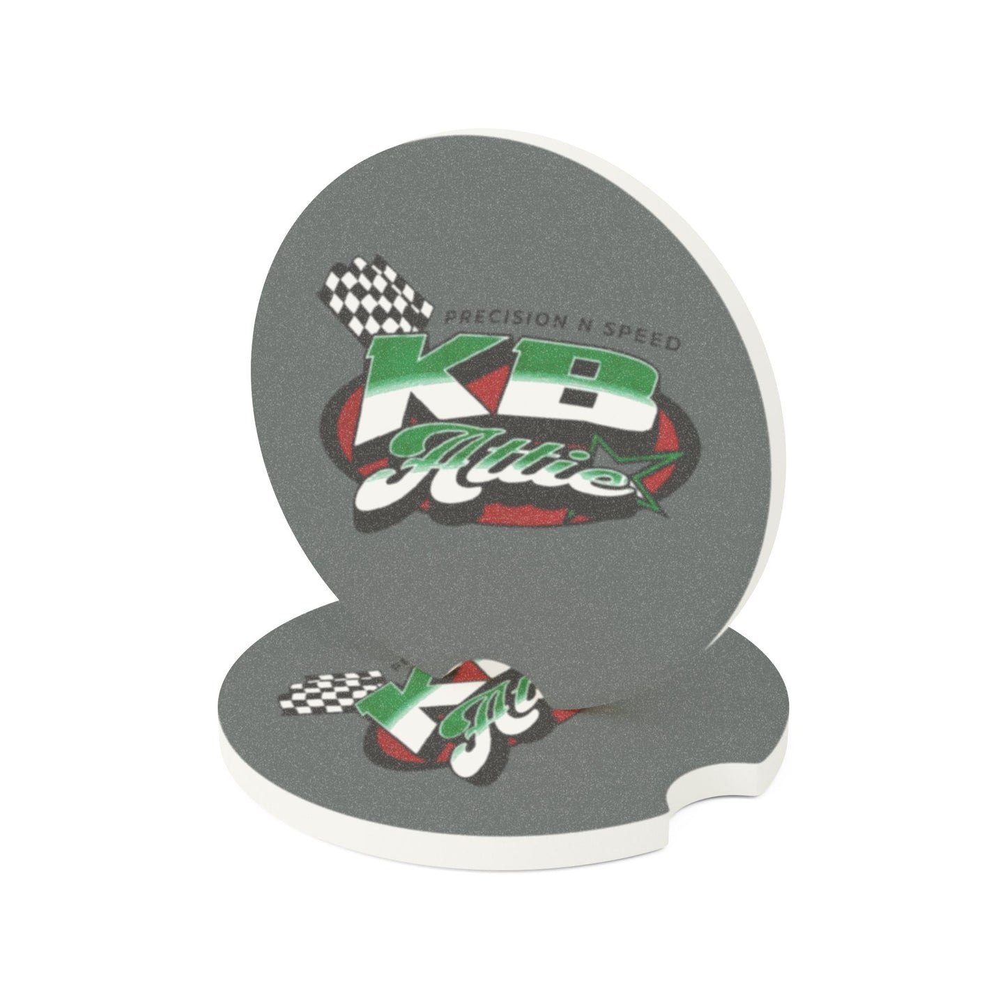 KB Attire Custom Soapstone Car Coaster (Grey)
