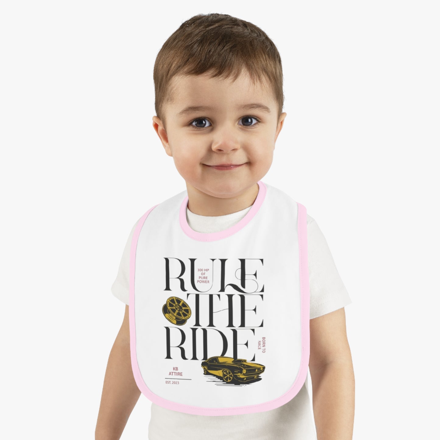 Rule The Ride Car Design Baby Bib