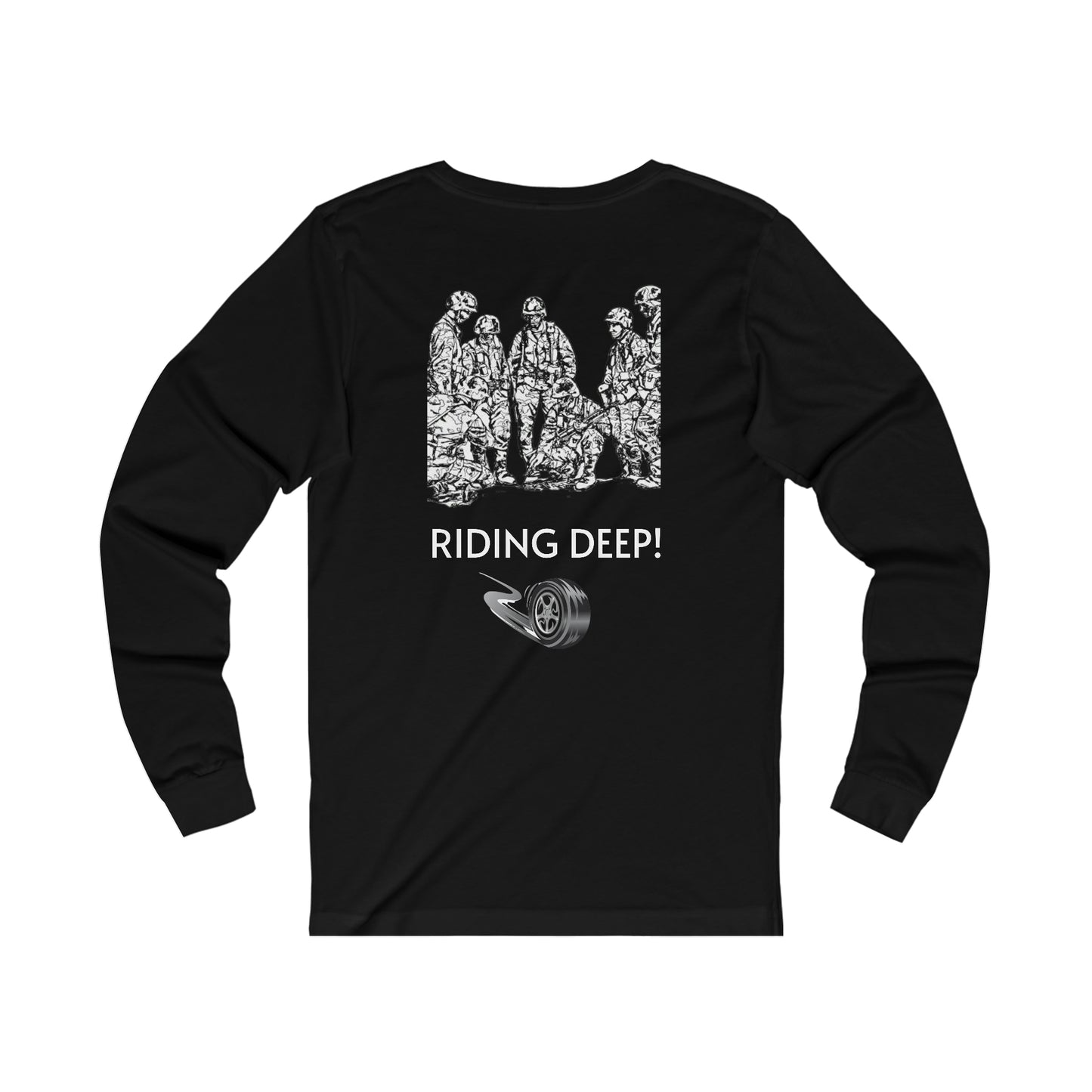 Custom KB Attire Black "Riding Deep" Unisex Jersey Long Sleeve Tee