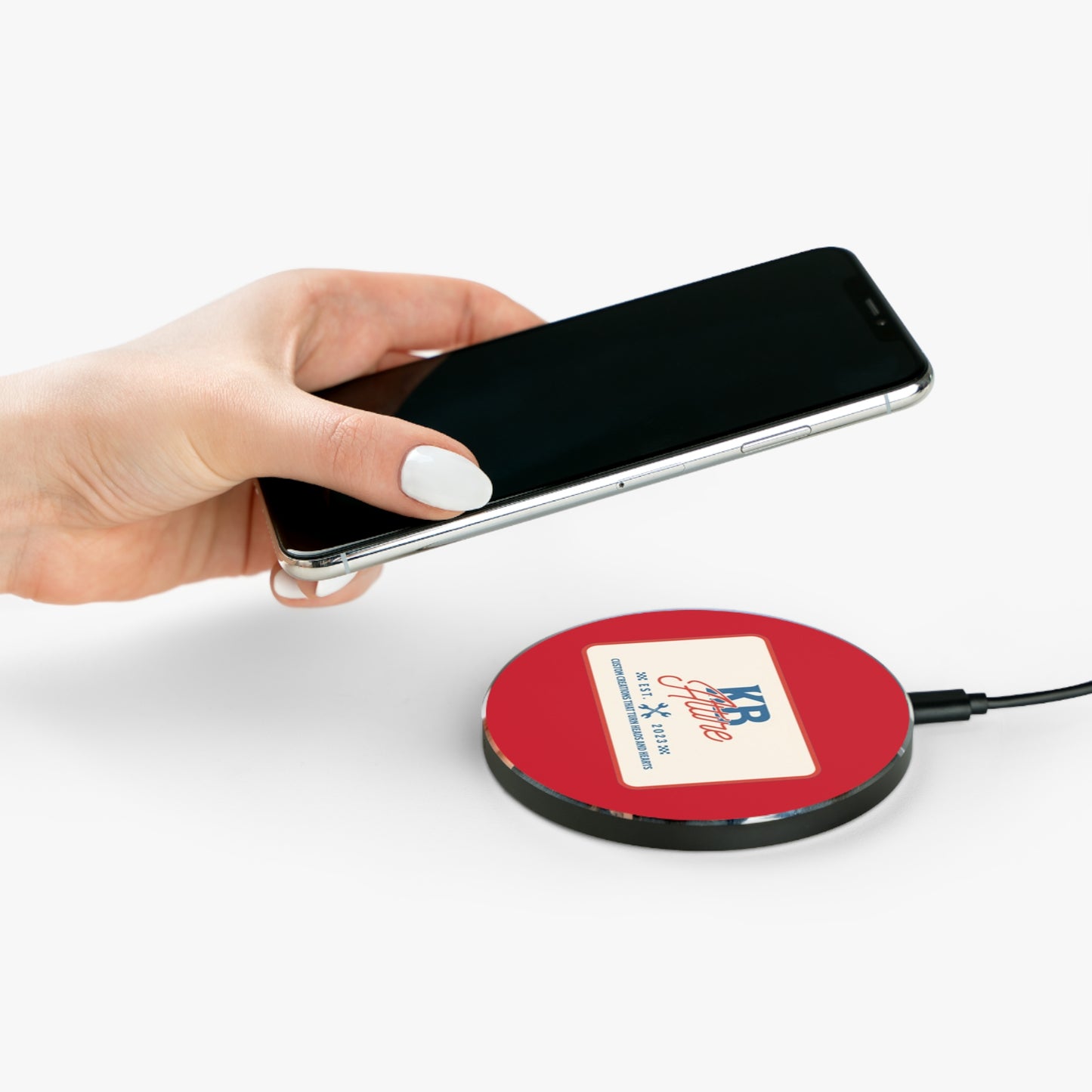 KB Attire "The Patch" Logo Wireless Charger (Red)
