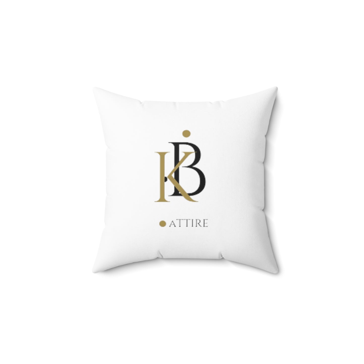 Custom KB Attire Single Logo Spun Polyester Square Pillow