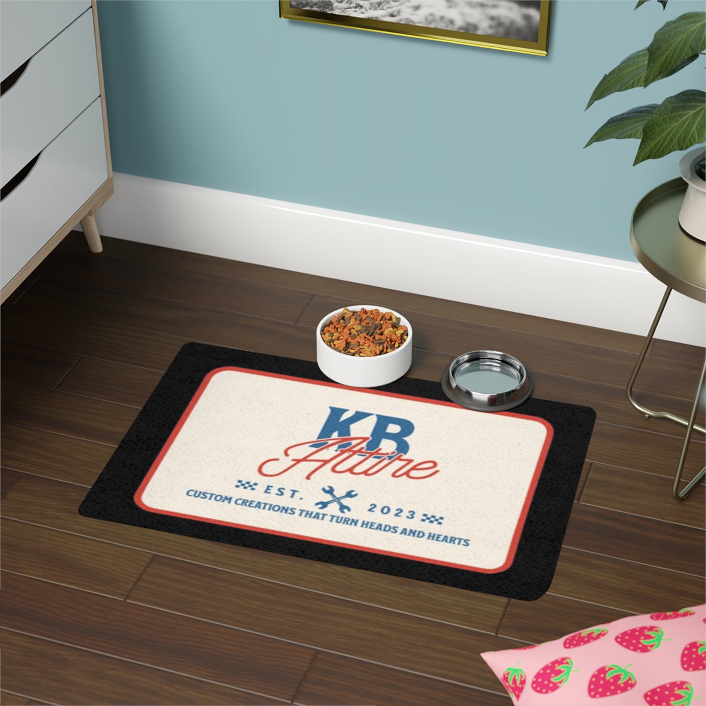 KB Attire "The Logo" Pet Food Mat