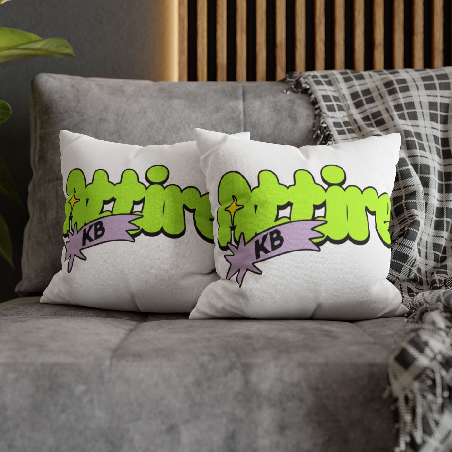 KB Attire "Cartoon" Square Pillowcase