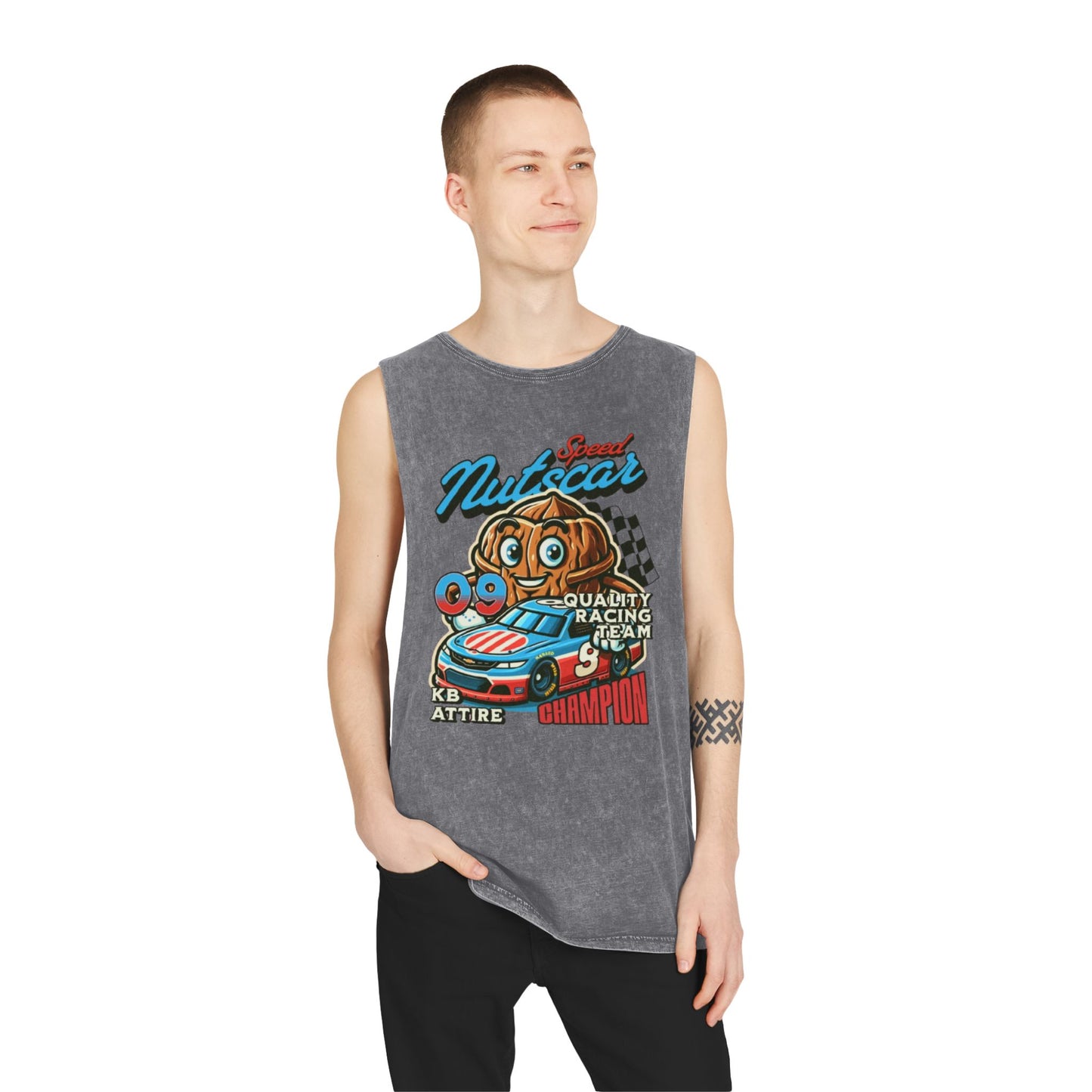Vintage 'Nutscar Racing' Unisex Stonewash Tank Top