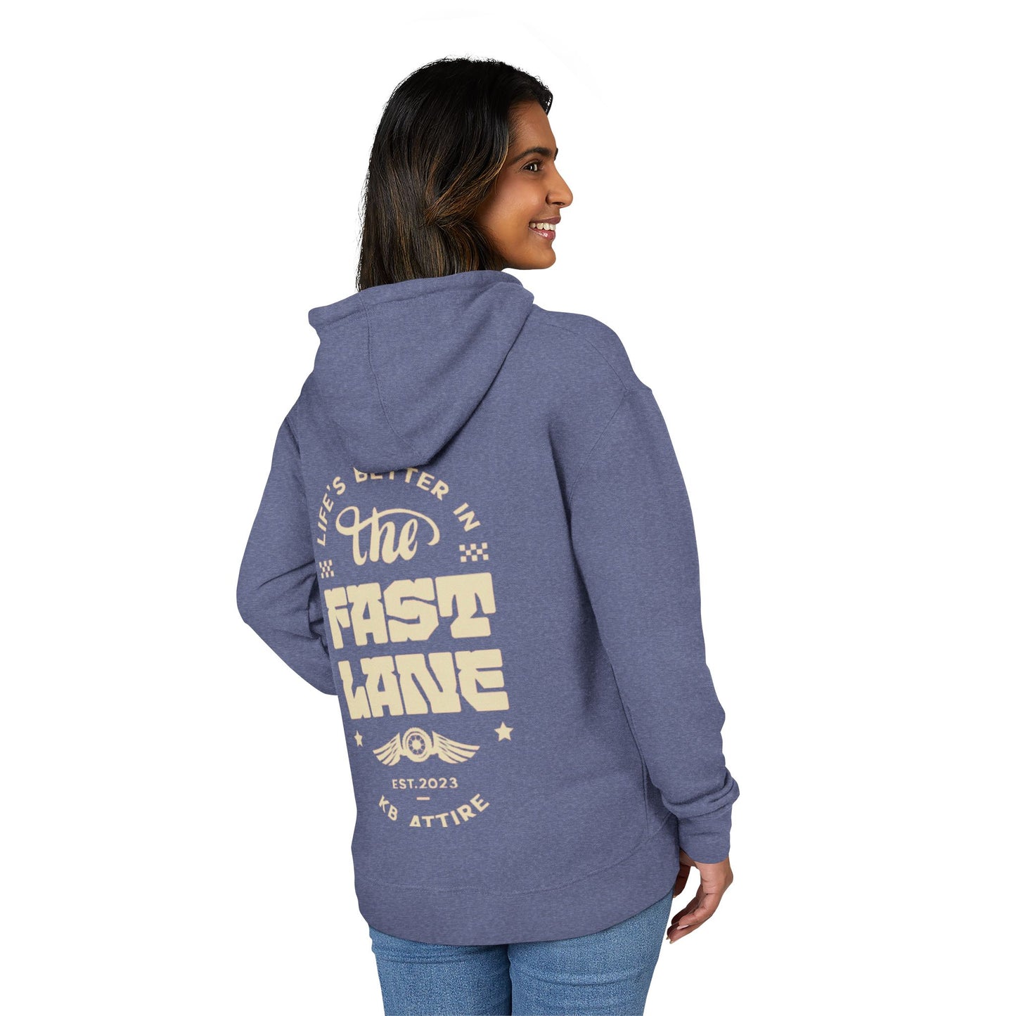 KB Attire French Terry Fast Lane Vintage Hoodie