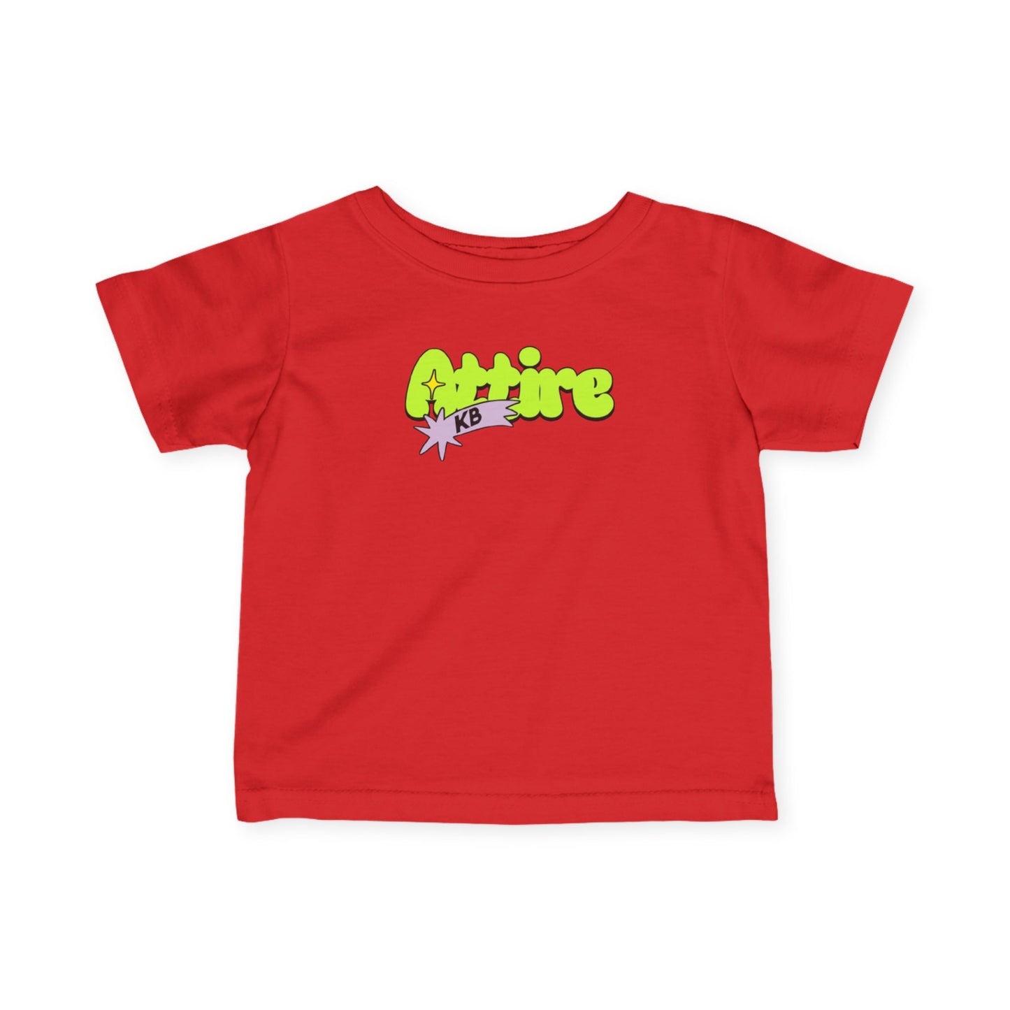 KB Attire Vibrant Infant Tee with "Cartoon" Logo