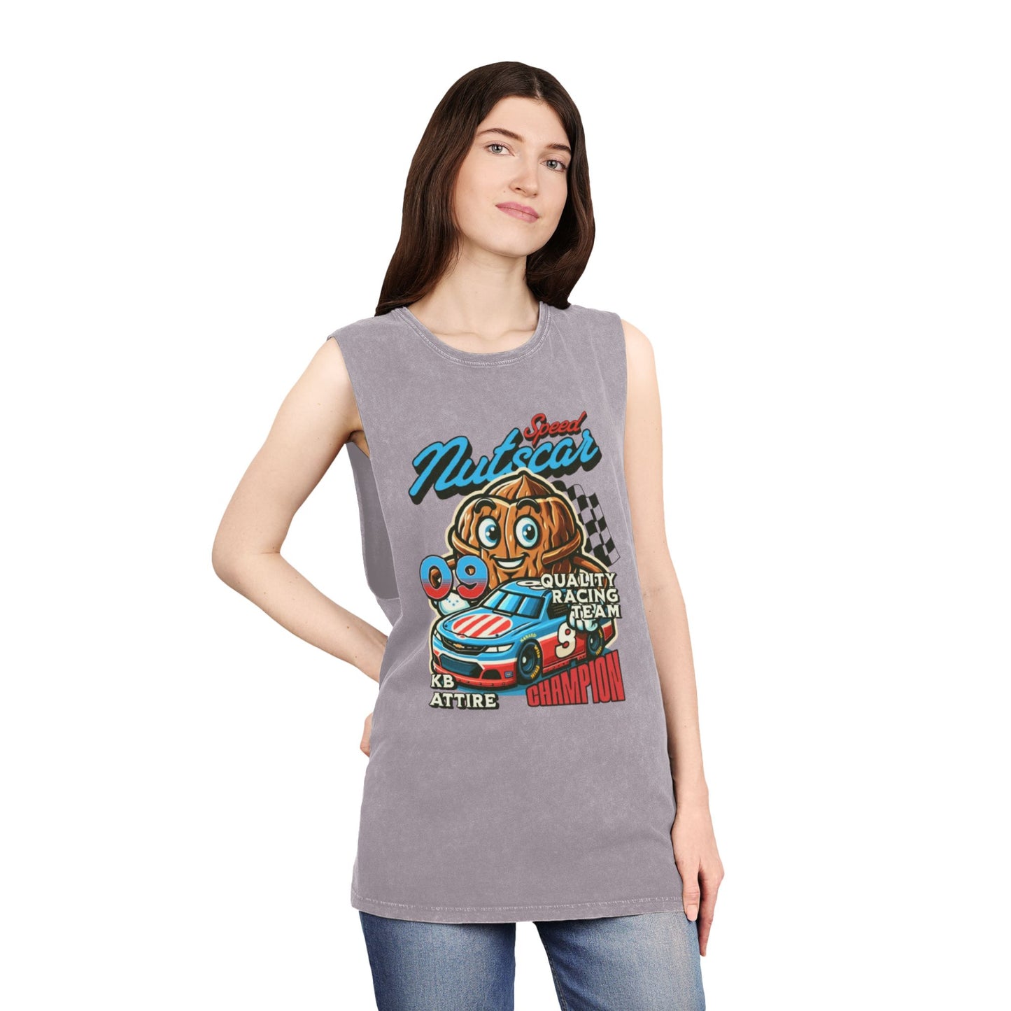 Vintage 'Nutscar Racing' Unisex Stonewash Tank Top