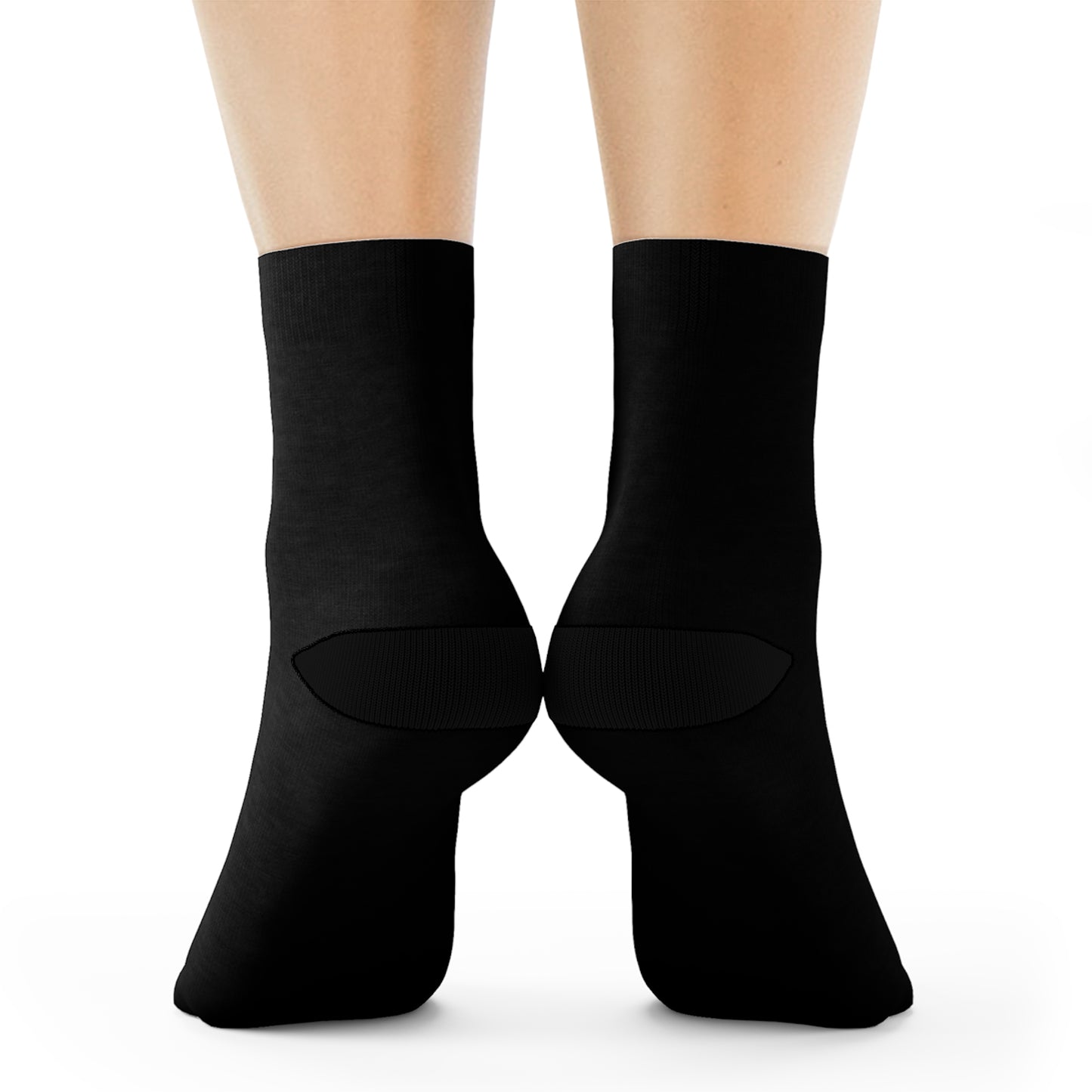 KB Attire "The Patch" 3/4 Crew Socks (Black)