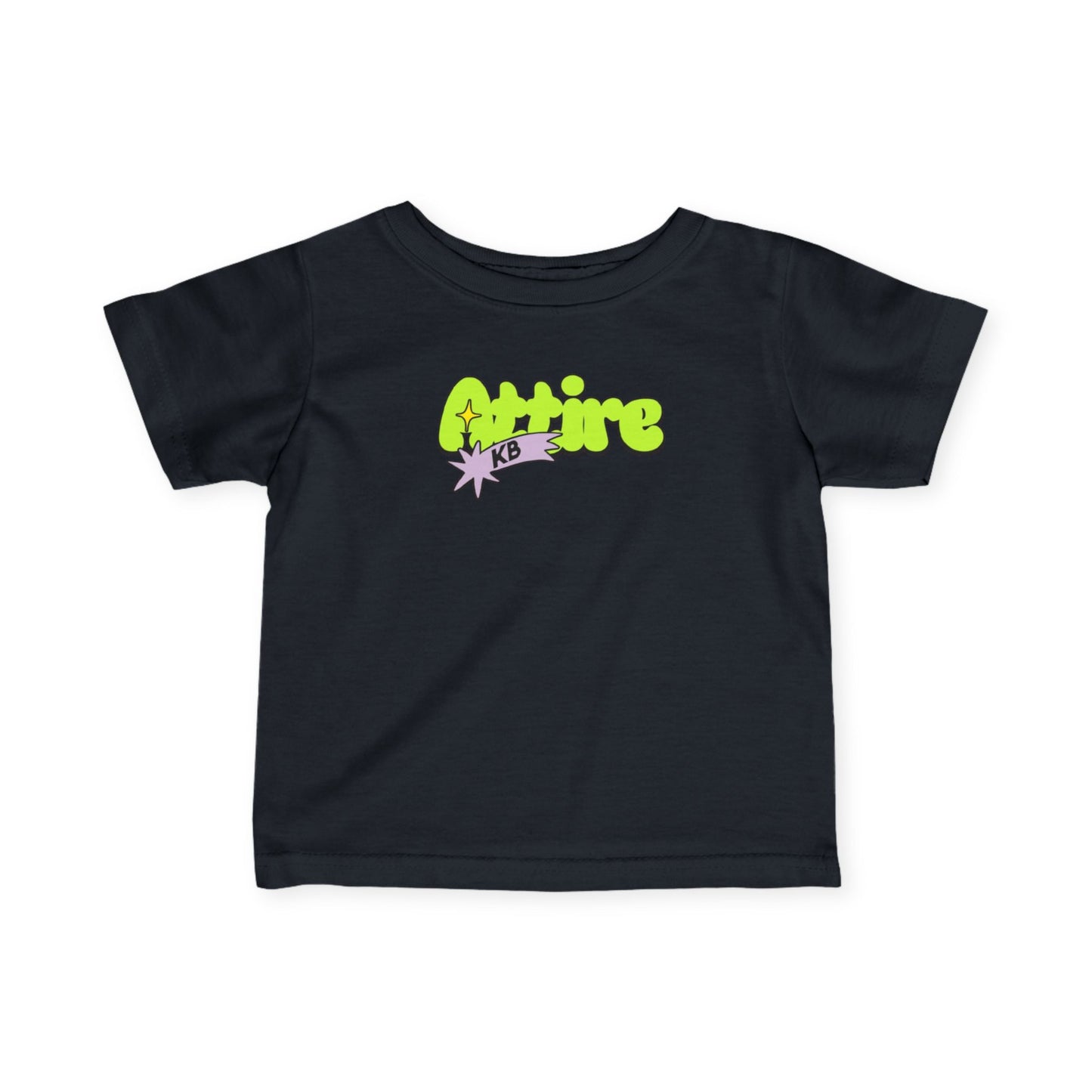 KB Attire Vibrant Infant Tee with "Cartoon" Logo