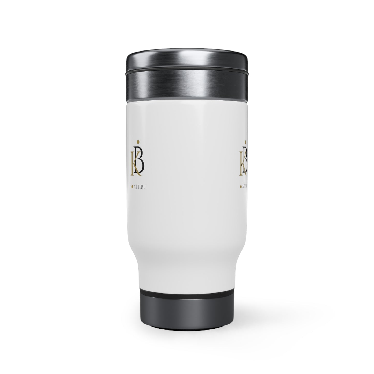 Custom KB Logo Attire Stainless Steel Travel Mug with Handle, 14oz