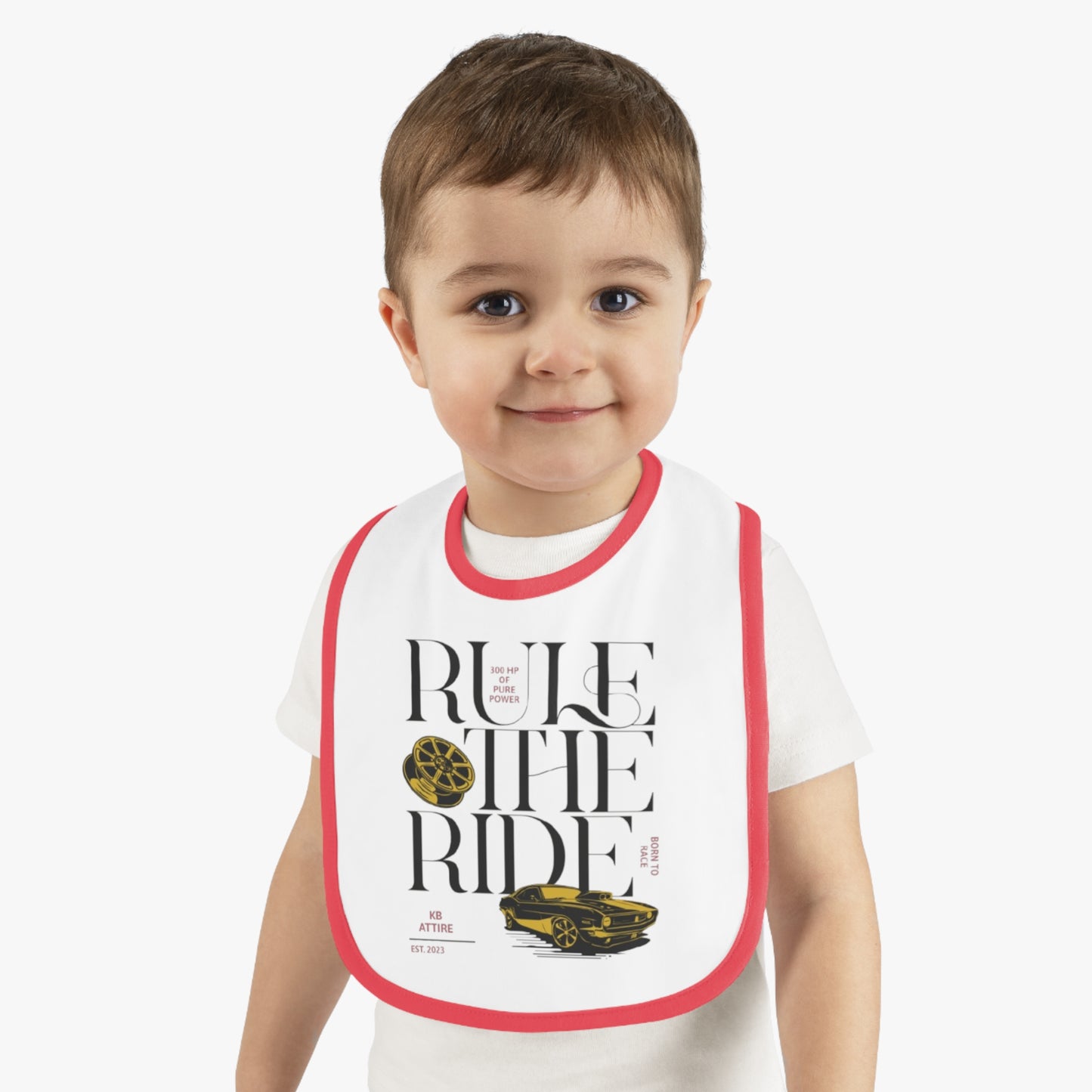 Rule The Ride Car Design Baby Bib