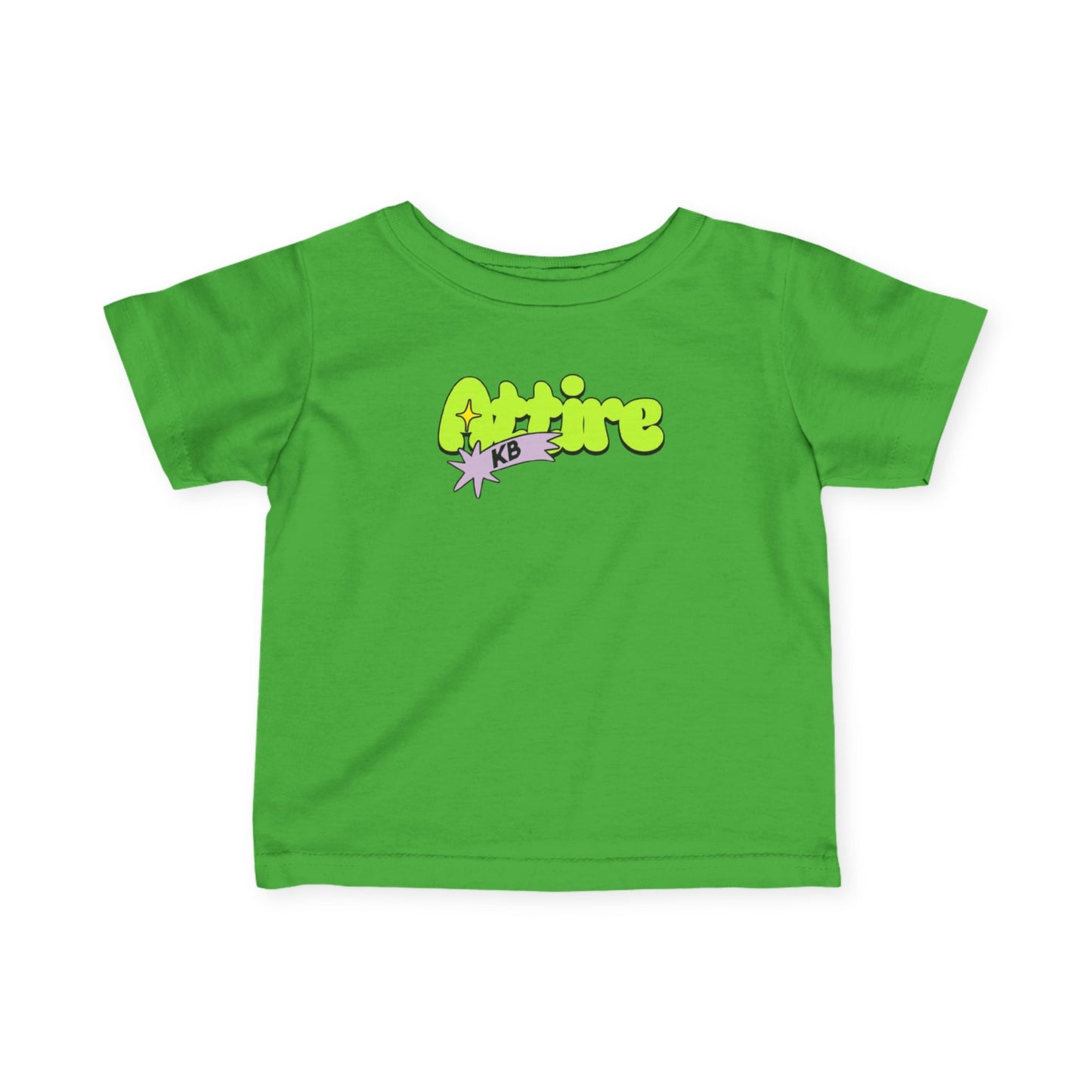 KB Attire Vibrant Infant Tee with "Cartoon" Logo