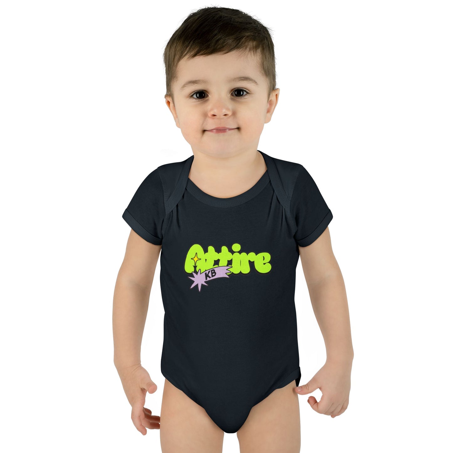 KB Attire Infant Bodysuit with "Cartoon" Logo