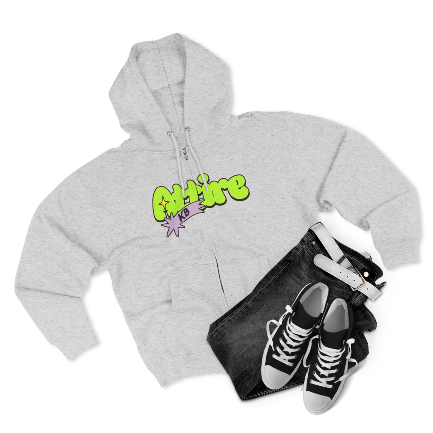 KB Attire Cartoon Unisex Zip Hoodie