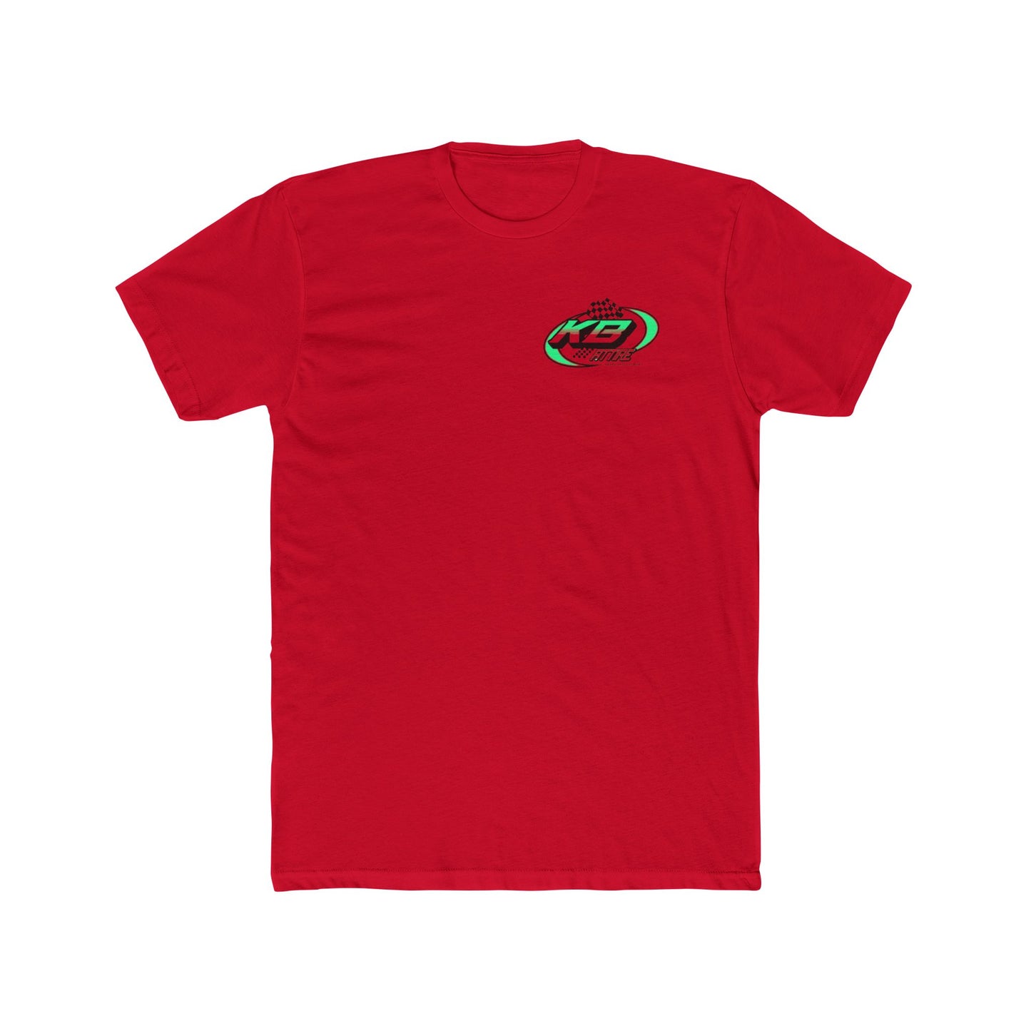 Racing Inspired Unisex Cotton Crew Tee - Checkered Flag Design
