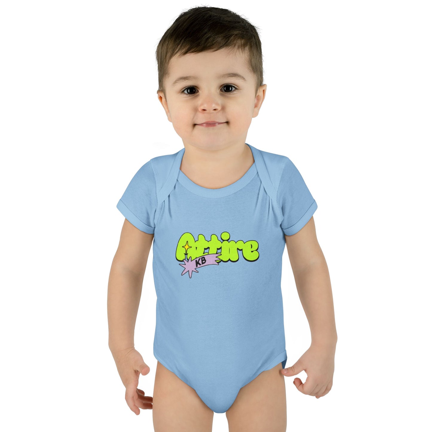 KB Attire Infant Bodysuit with "Cartoon" Logo
