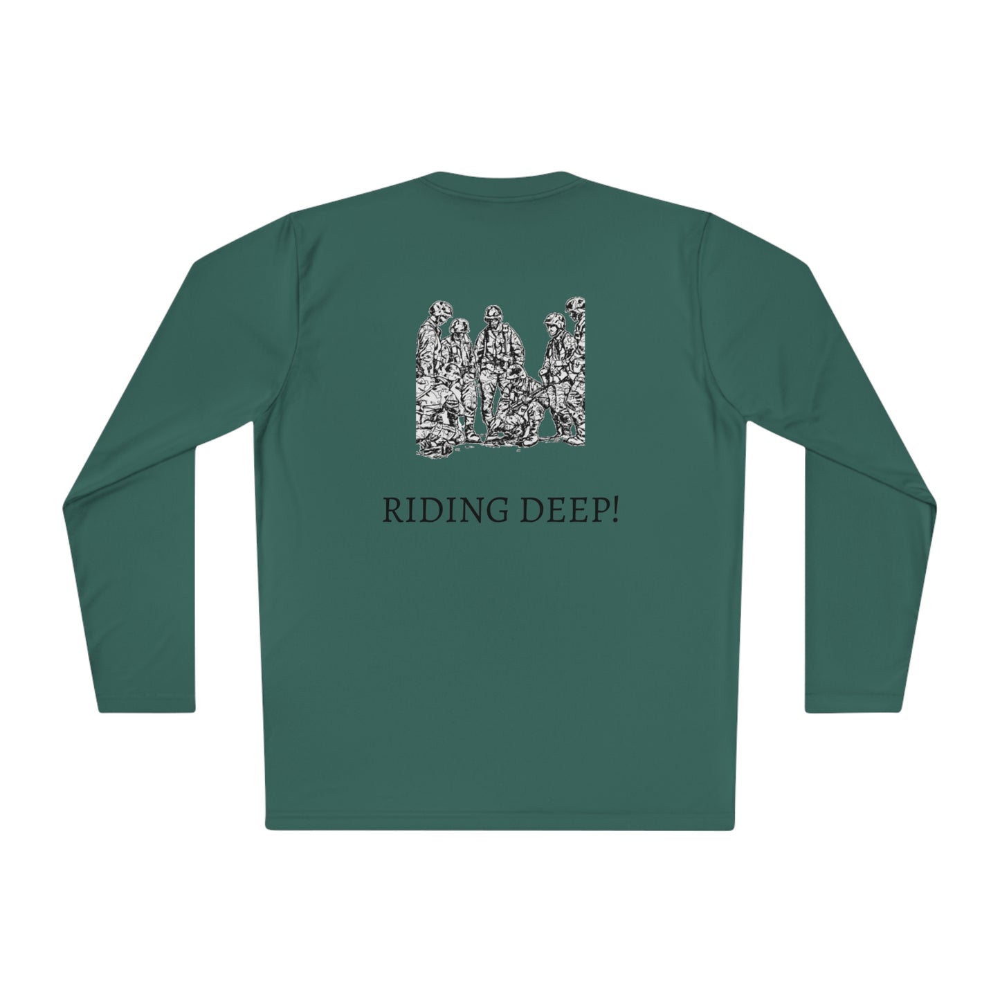 KB Attire Forest Green "Riding Deep" Unisex Lightweight Long Sleeve Tee