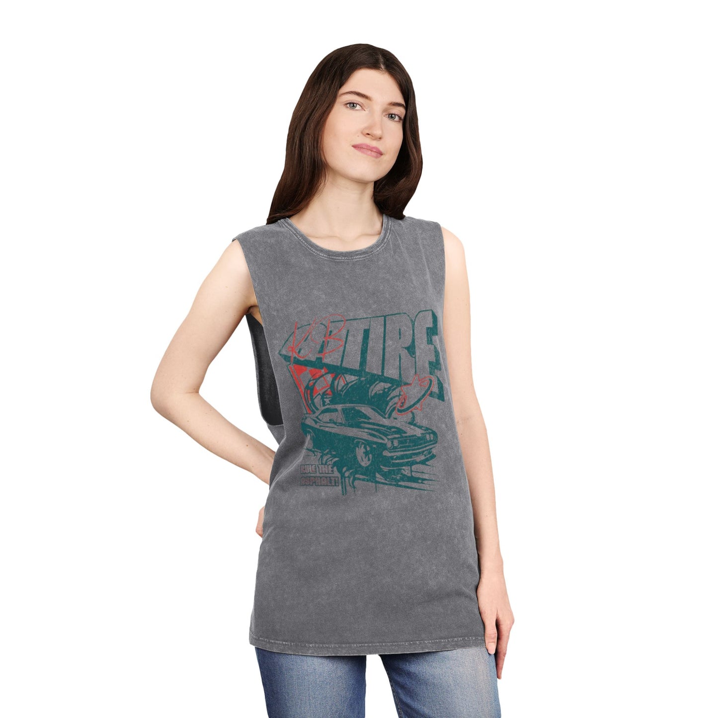 'Hot Ride' Stonewash Tank Top