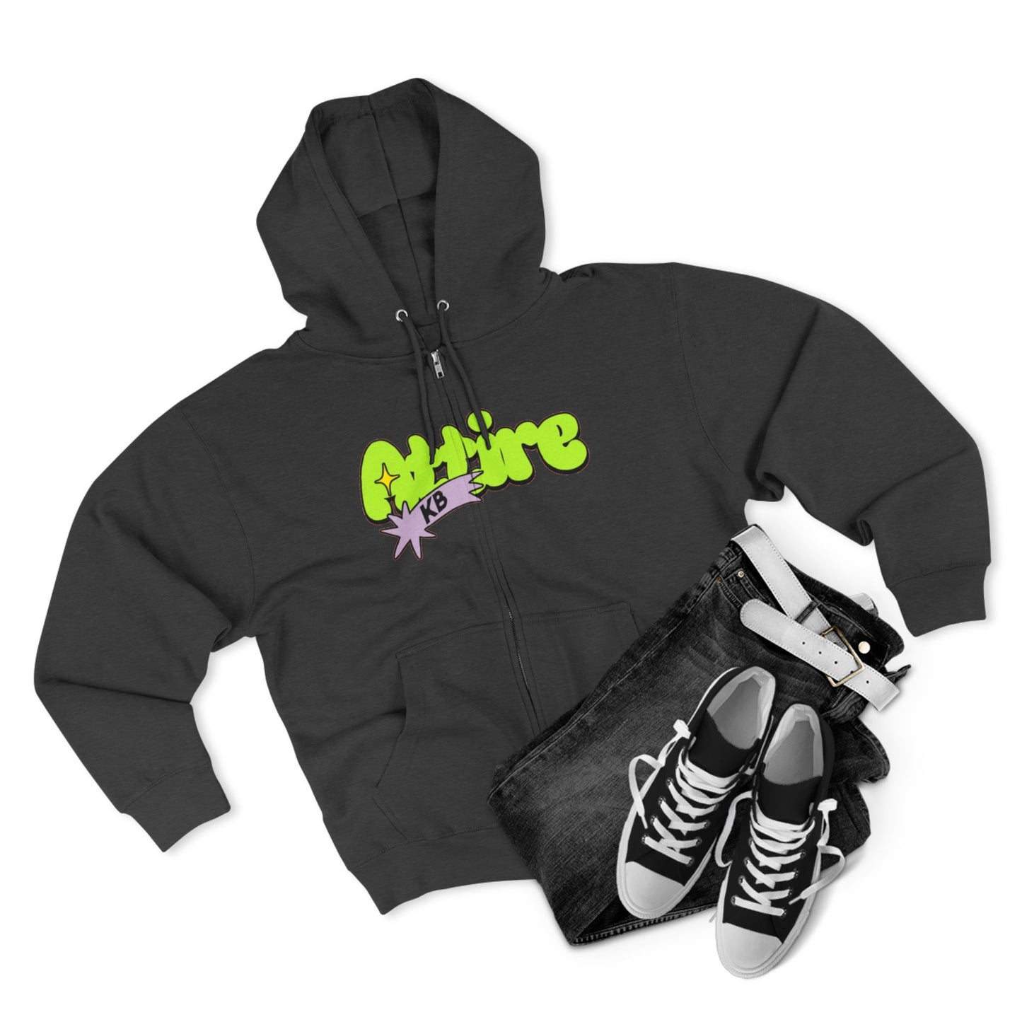 KB Attire Cartoon Unisex Zip Hoodie
