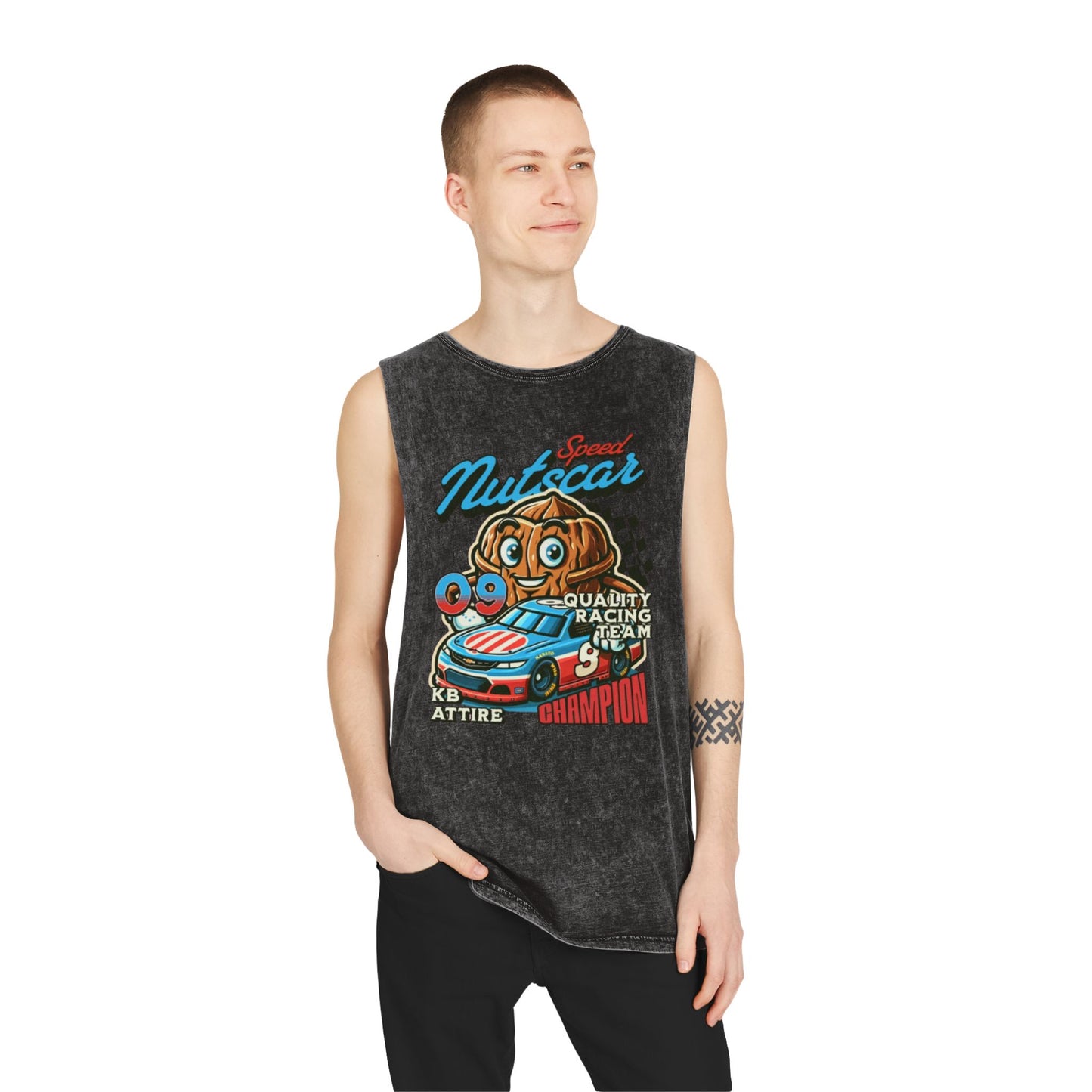 Vintage 'Nutscar Racing' Unisex Stonewash Tank Top