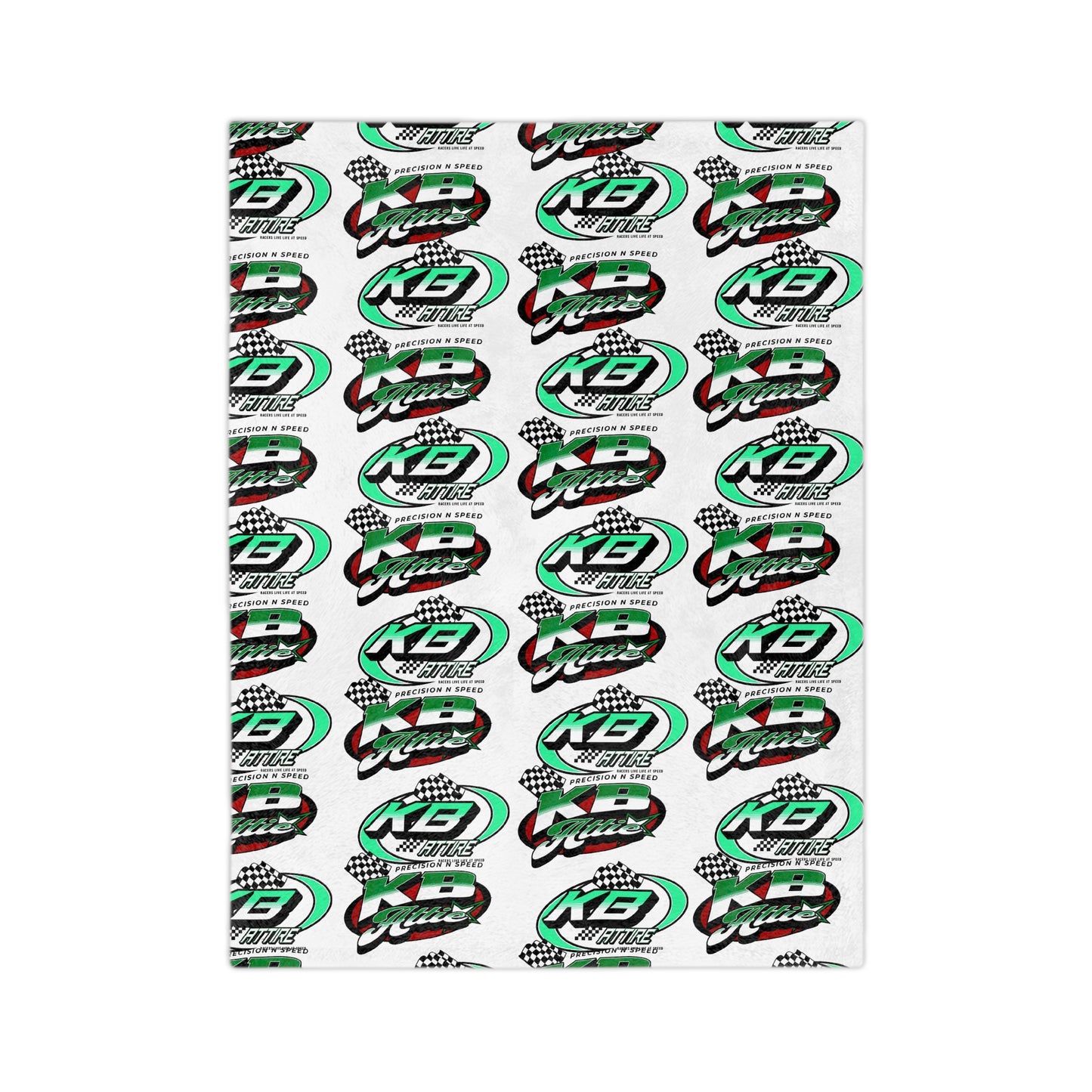 Racing-Themed All Over Logo Velveteen Blanket