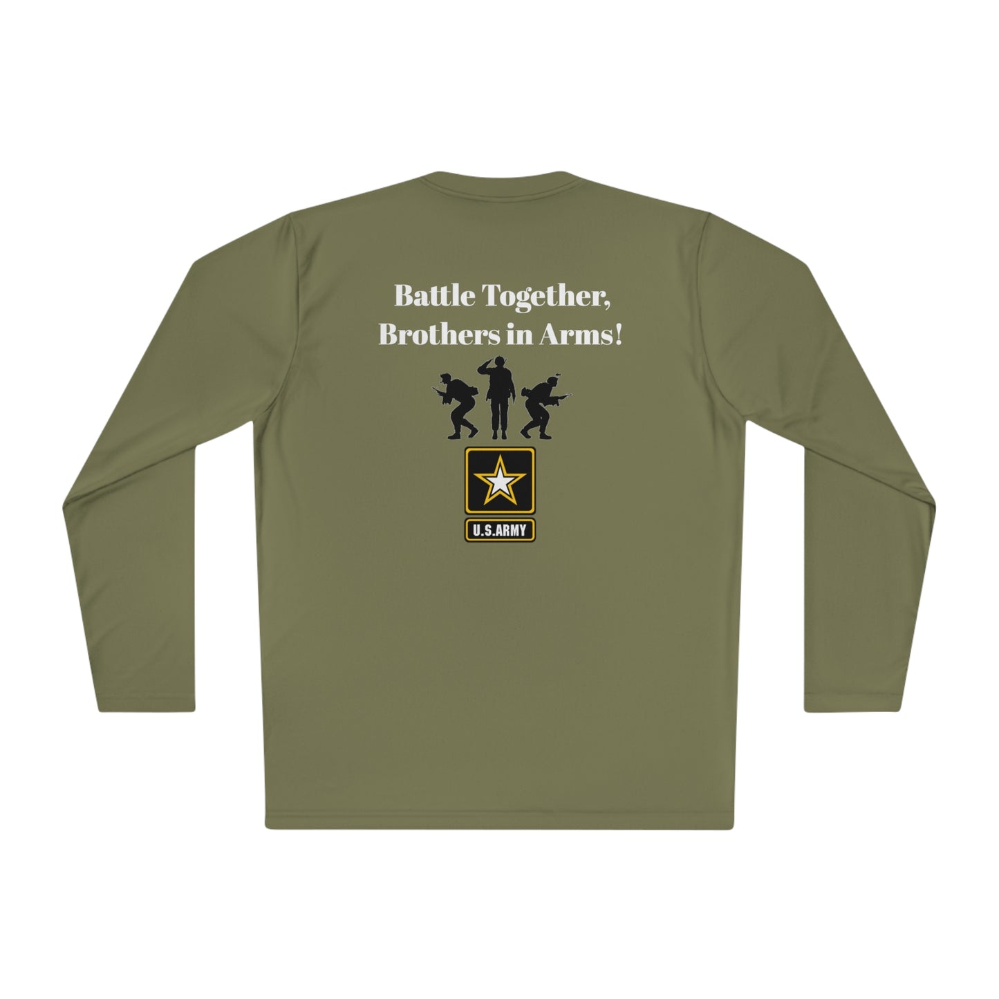 Custom KB Attire Army Green "Battle Together, Brothers in Arms" Unisex Lightweight Long Sleeve Tee