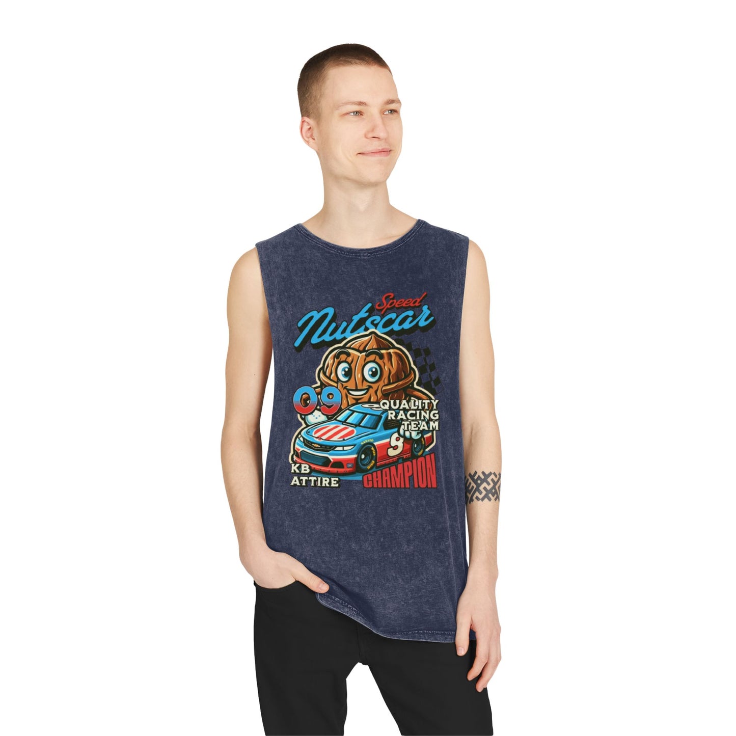 Vintage 'Nutscar Racing' Unisex Stonewash Tank Top