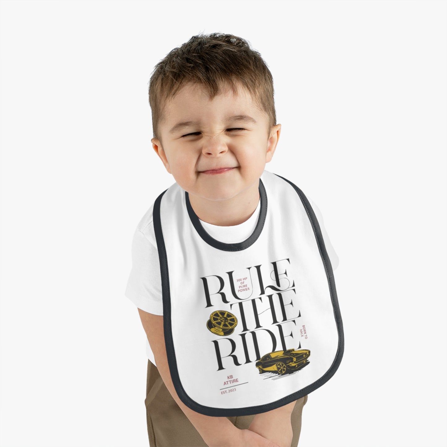 Rule The Ride Car Design Baby Bib