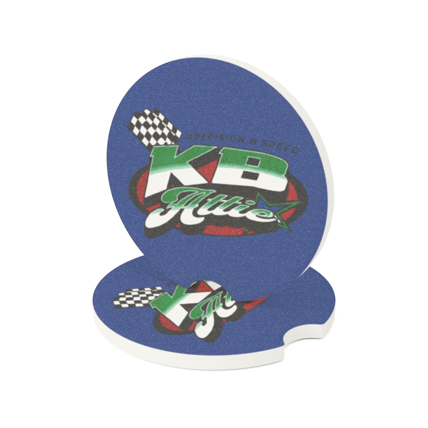 KB Attire Soapstone Car Coaster (Blue)