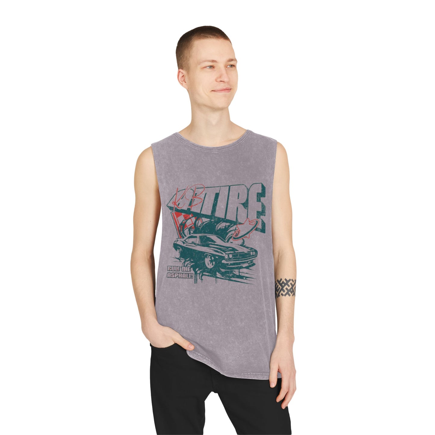 'Hot Ride' Stonewash Tank Top